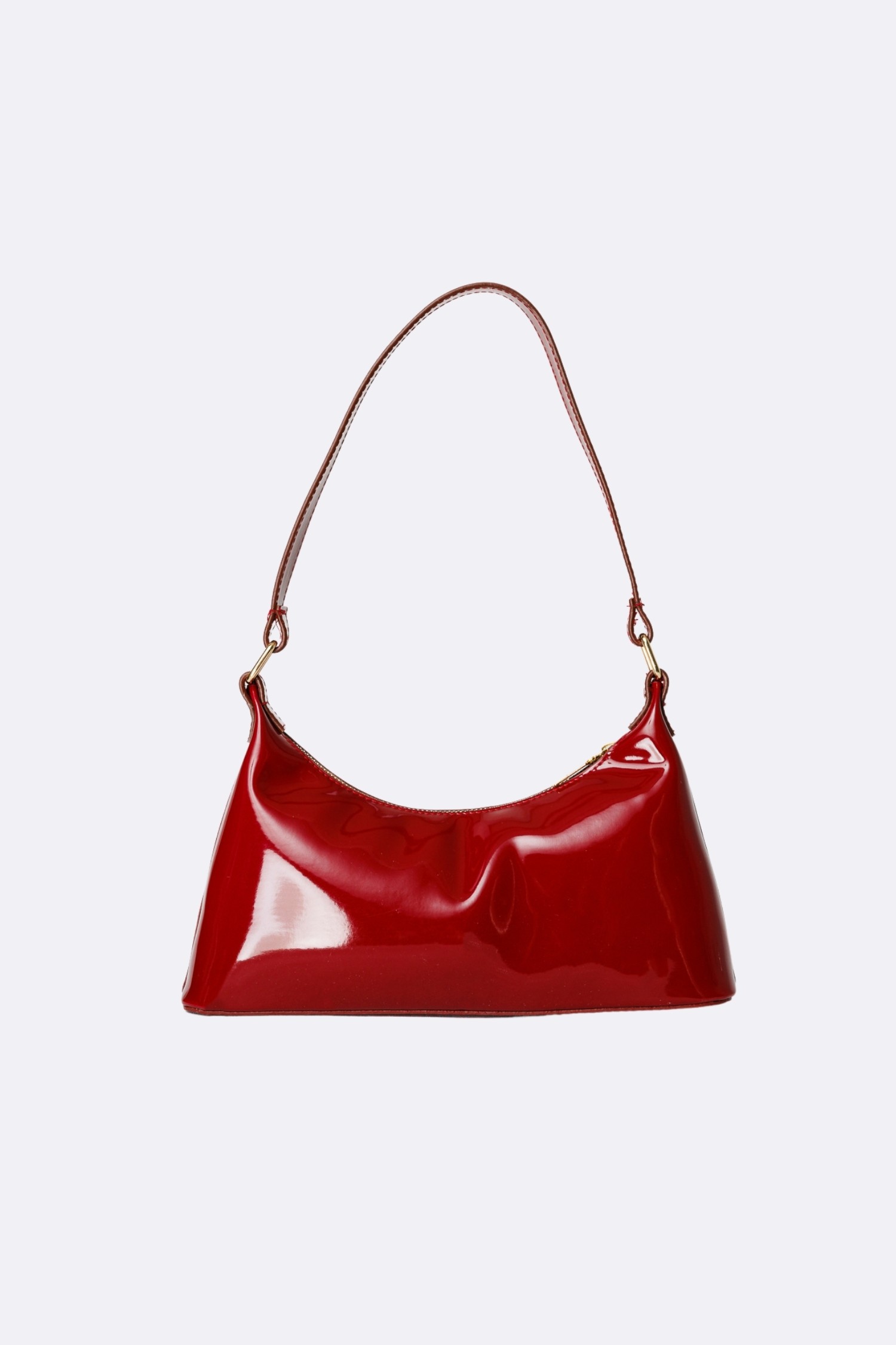 Garden Patent Leather Bag - Burgundy