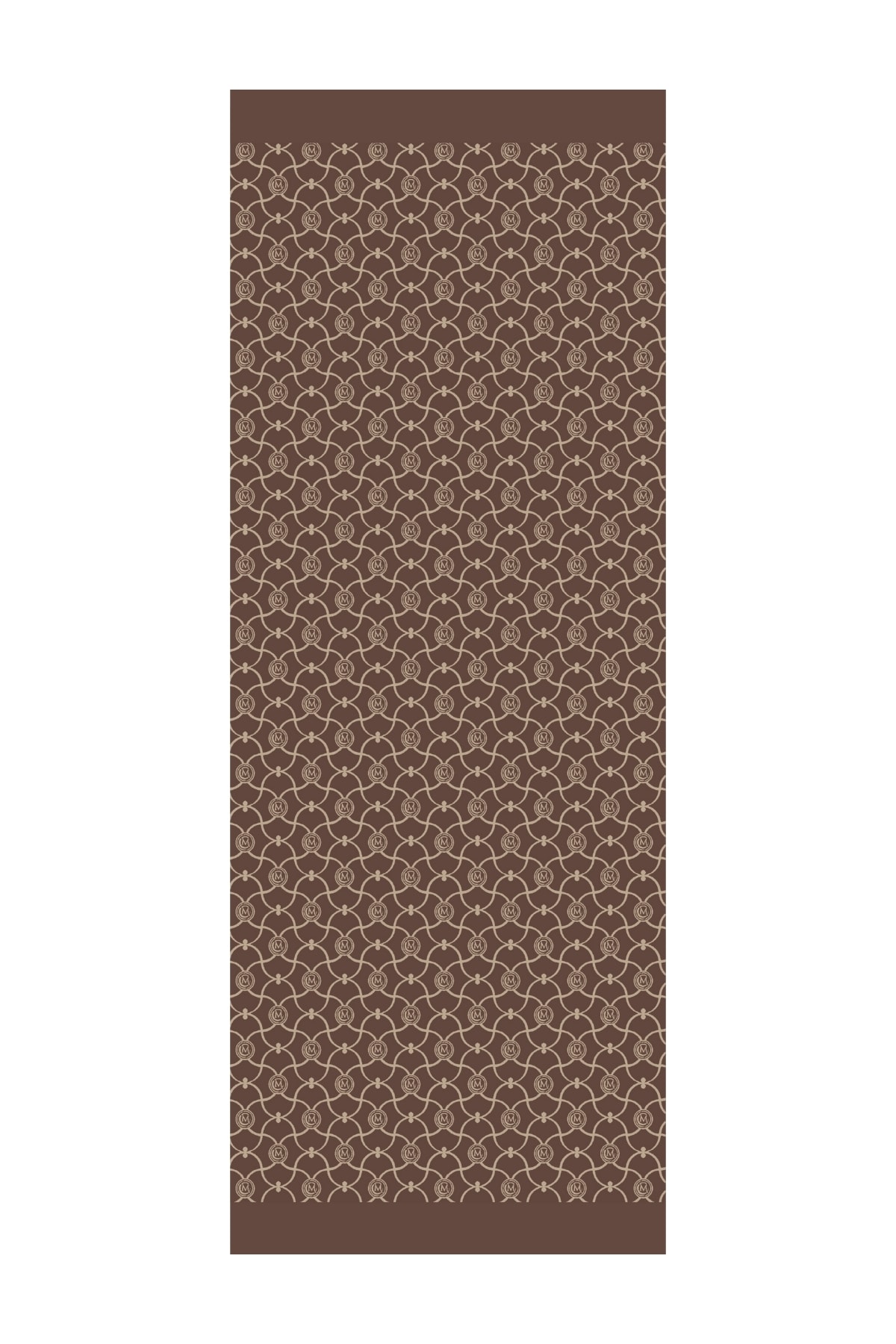 Marrakech-Pattern Reversible Shawl - Bitter Coffee-Beige