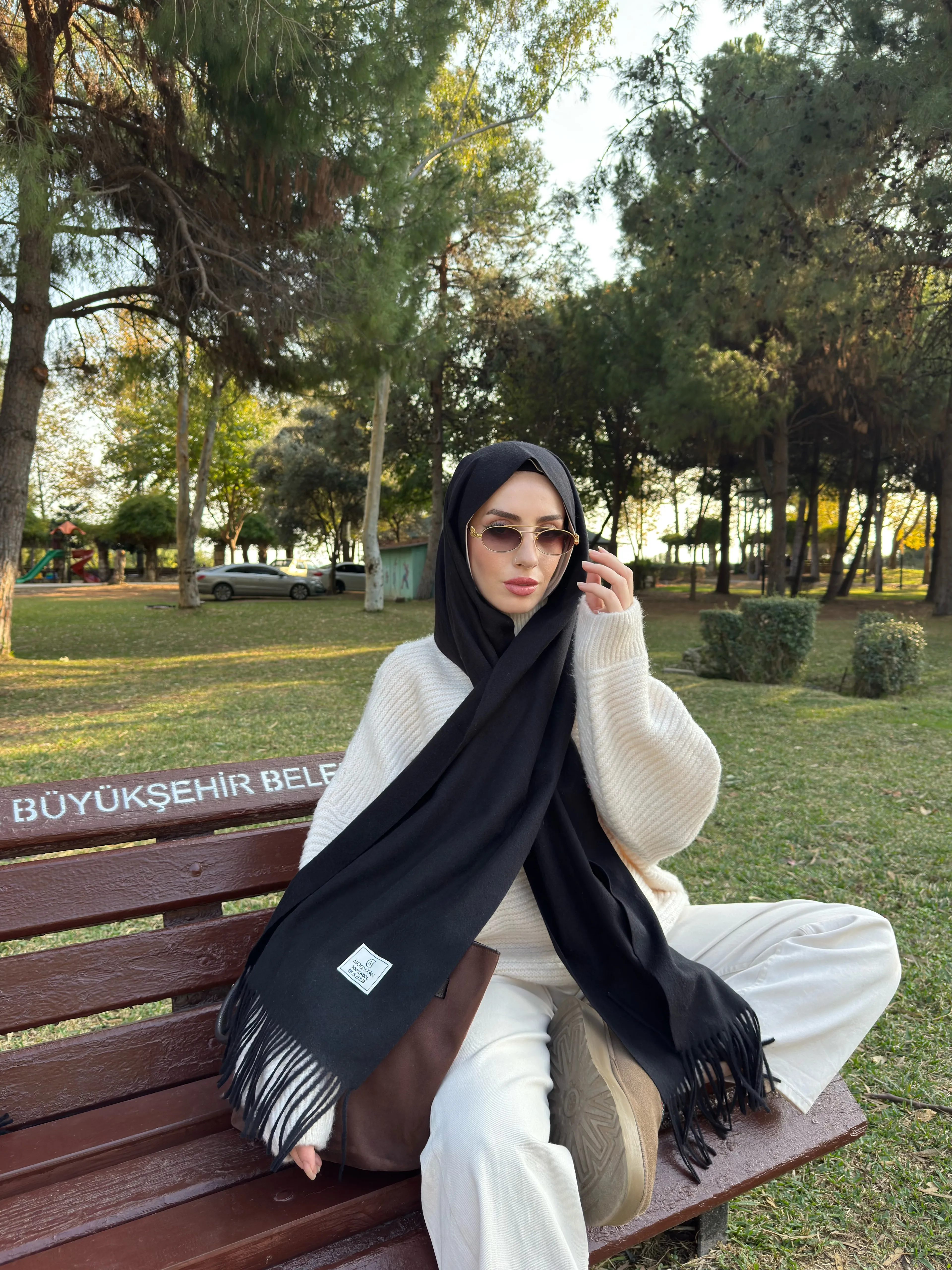 Wool Muffler - Black