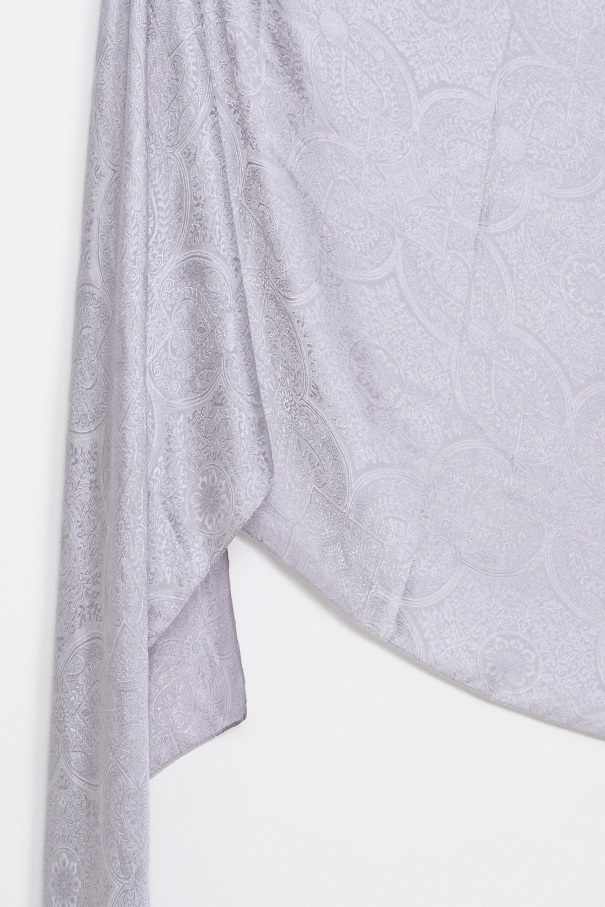 Shline Line Viscose Shawl - Gray-Gray