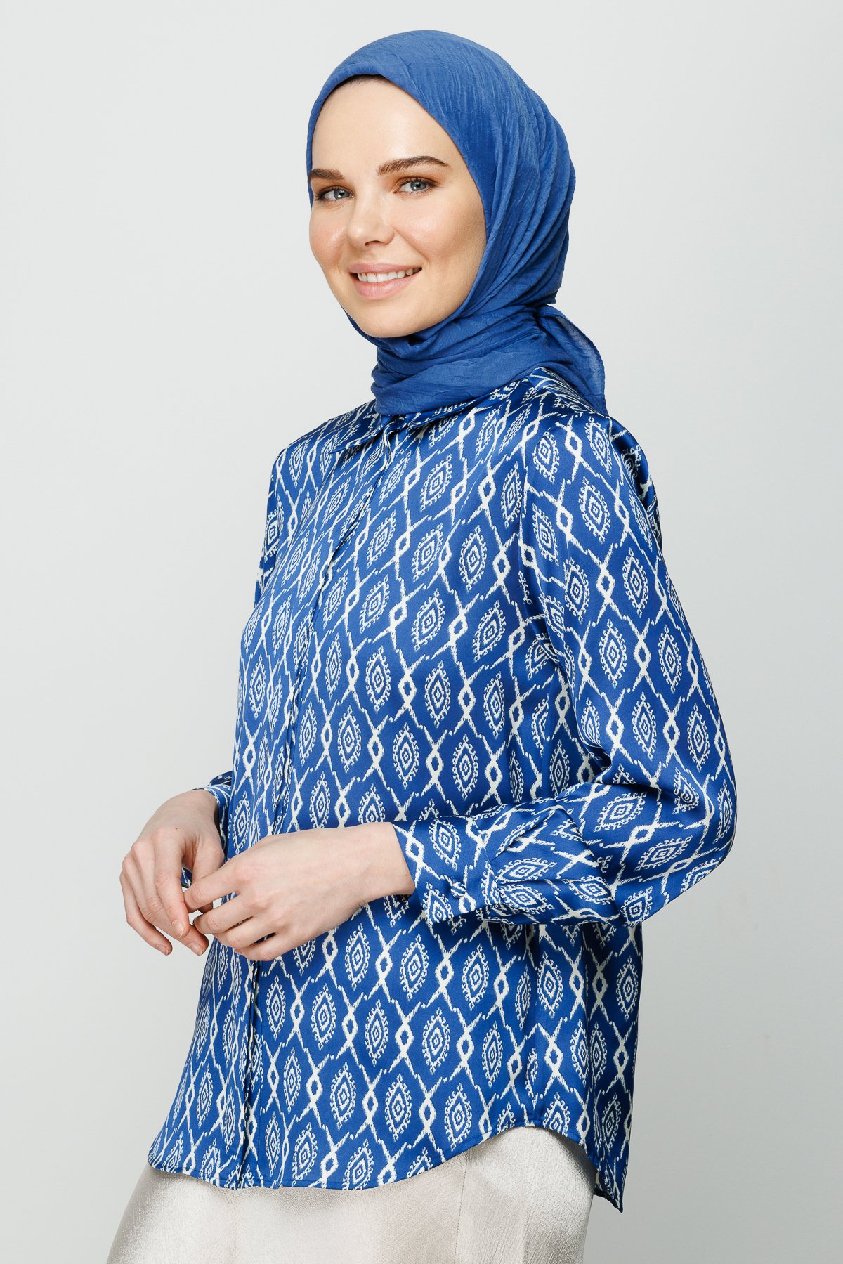 İndigo Bambu Eşarp
