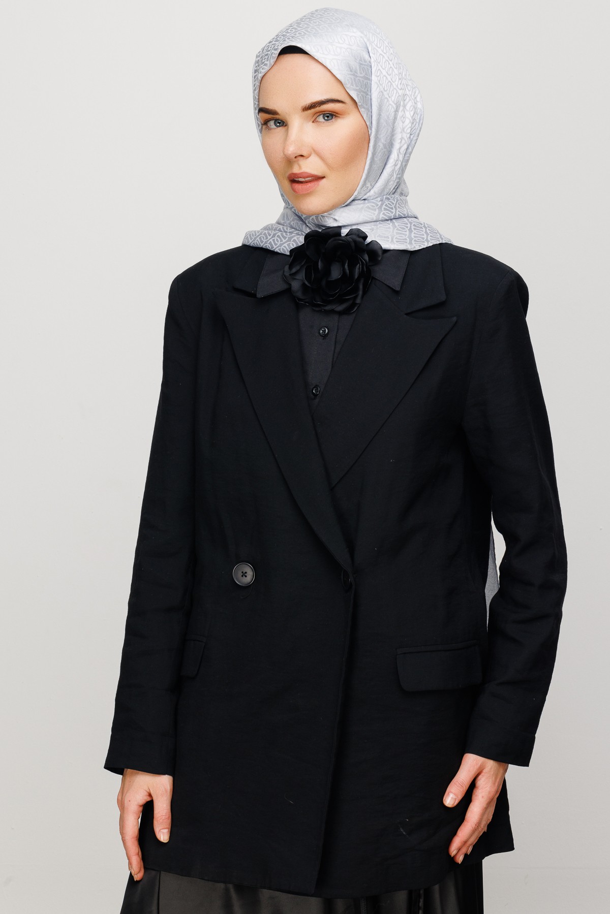 Gemustertes Glänzendes Jacquard Hijab