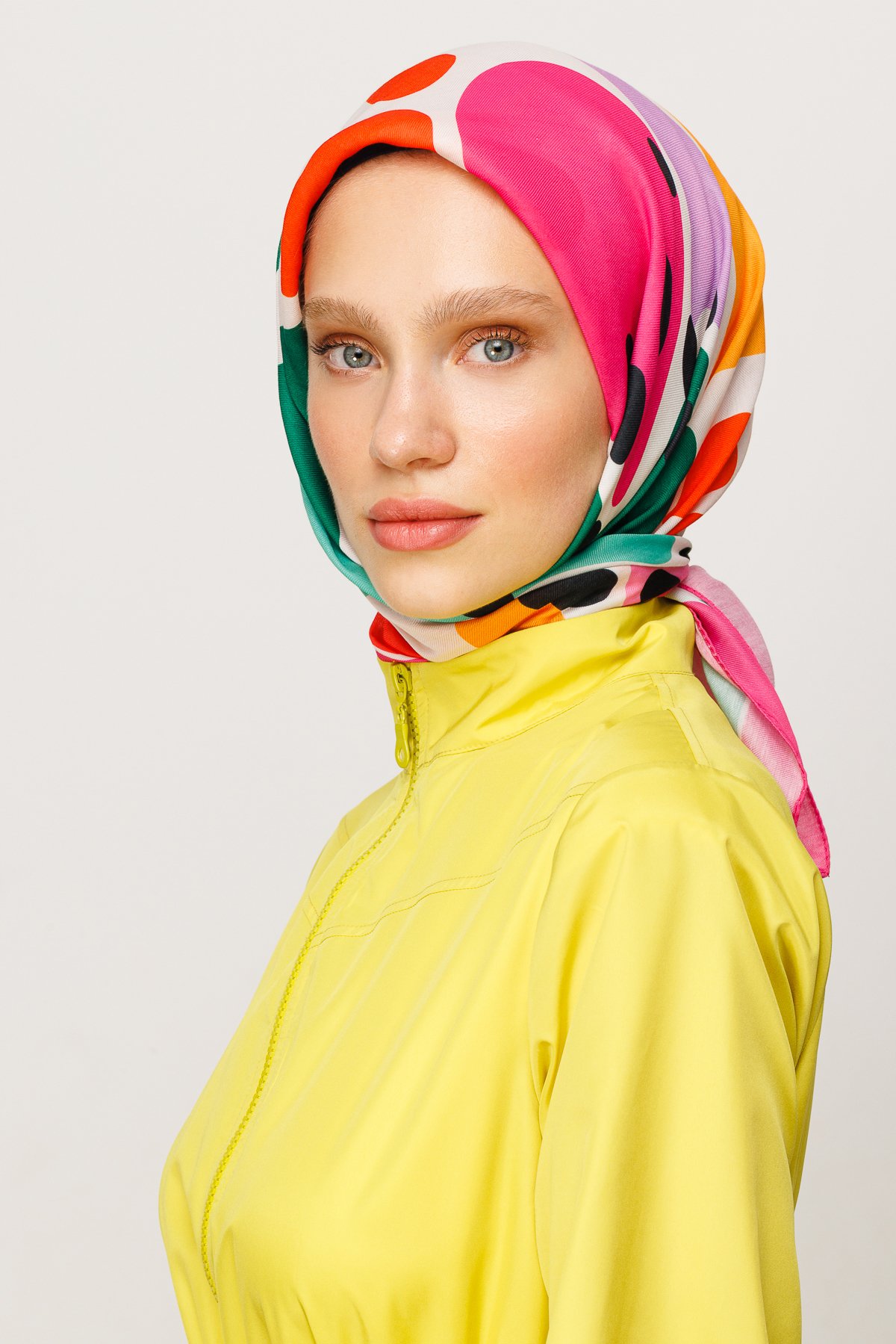 Bloom Pattern Digital Soft Scarf - Fuchsia