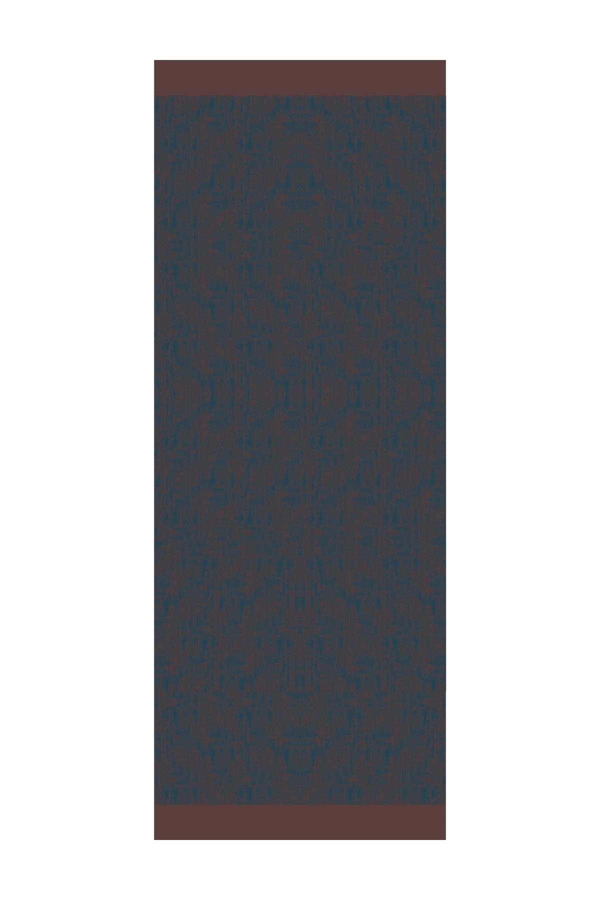 Marrakech Double Sided Shawl - Bitter Coffee-Petroleum Blue