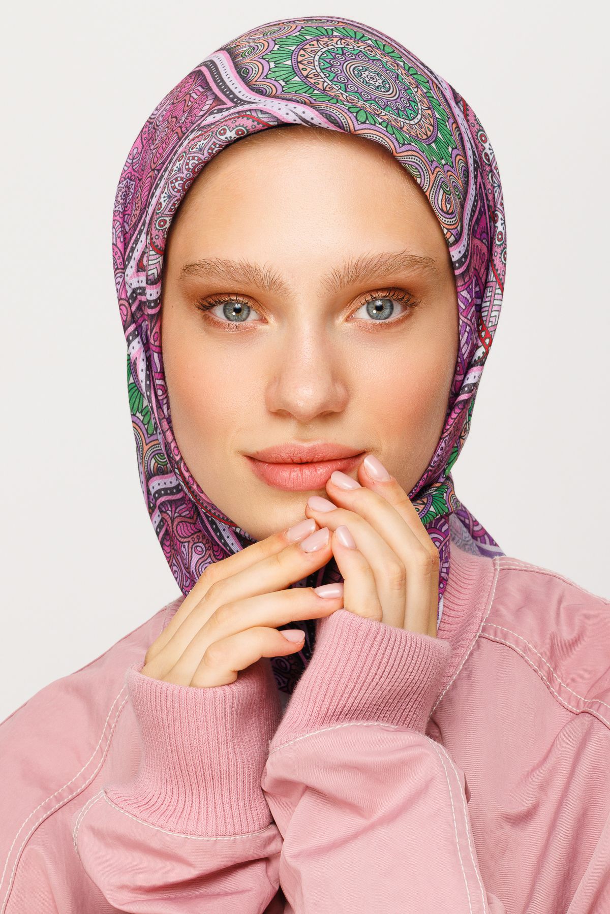 Ethnic Pattern Digital Soft Scarf - Lavender