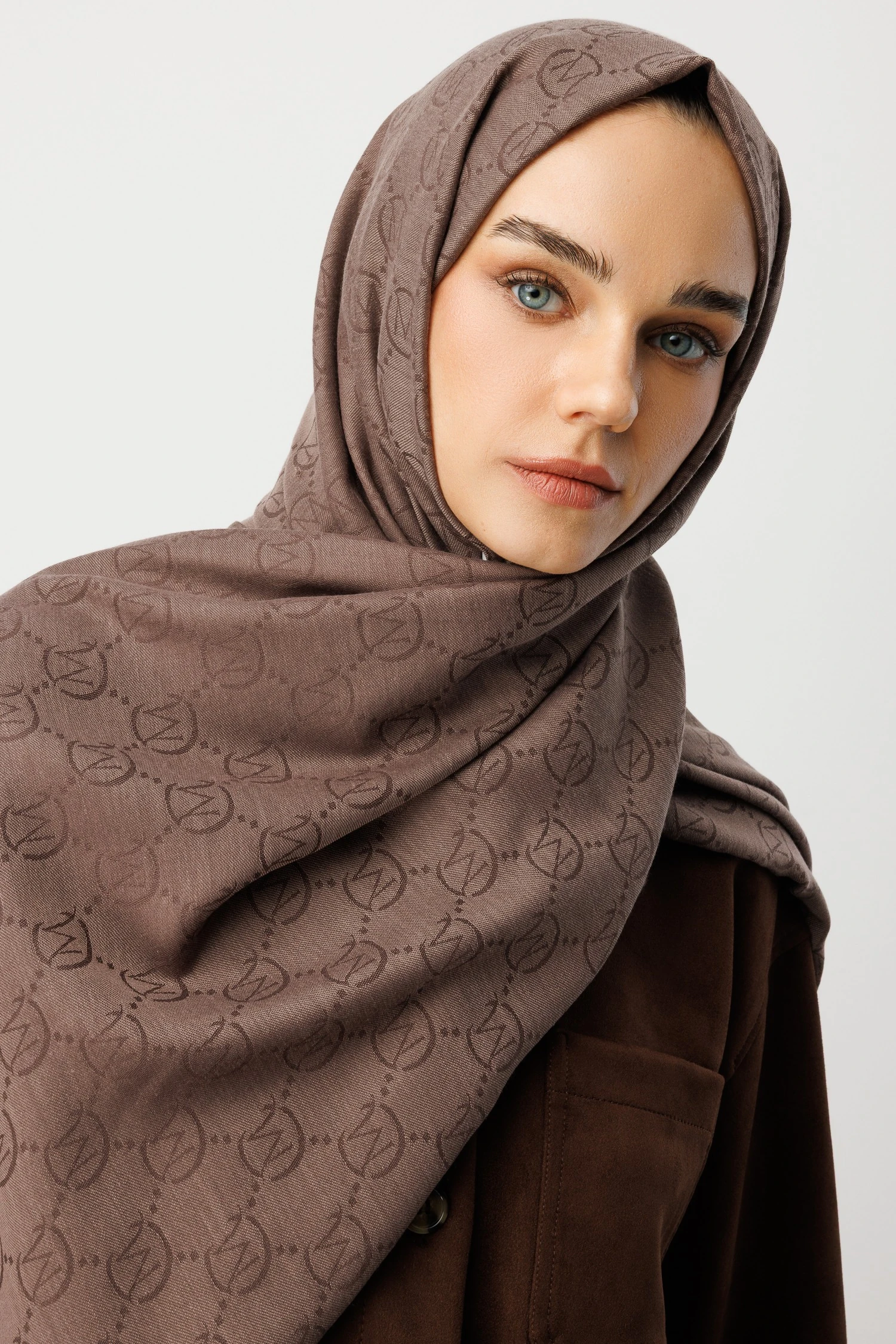 Wool Silk Shawl - Mink