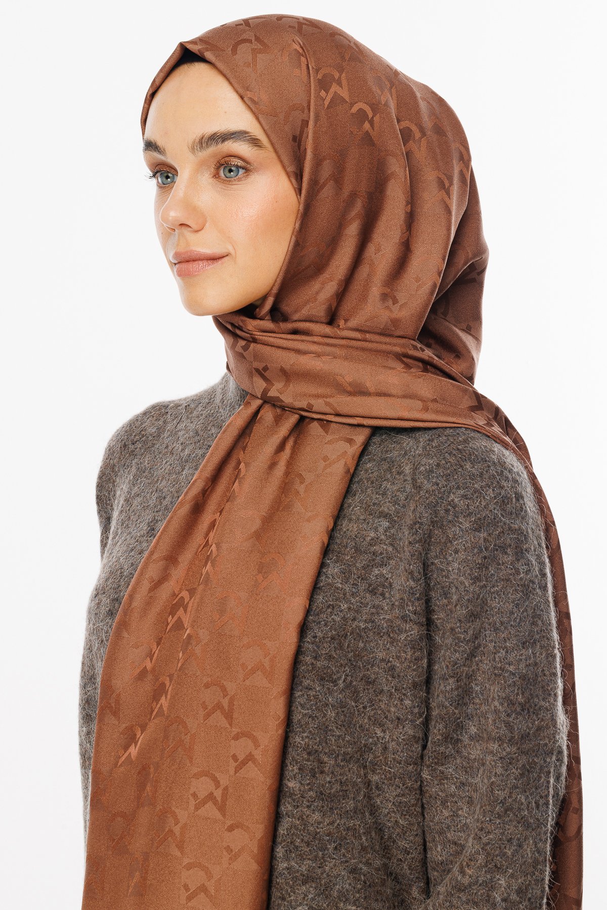 MC Pattern Jacquard Shawl - Waterside