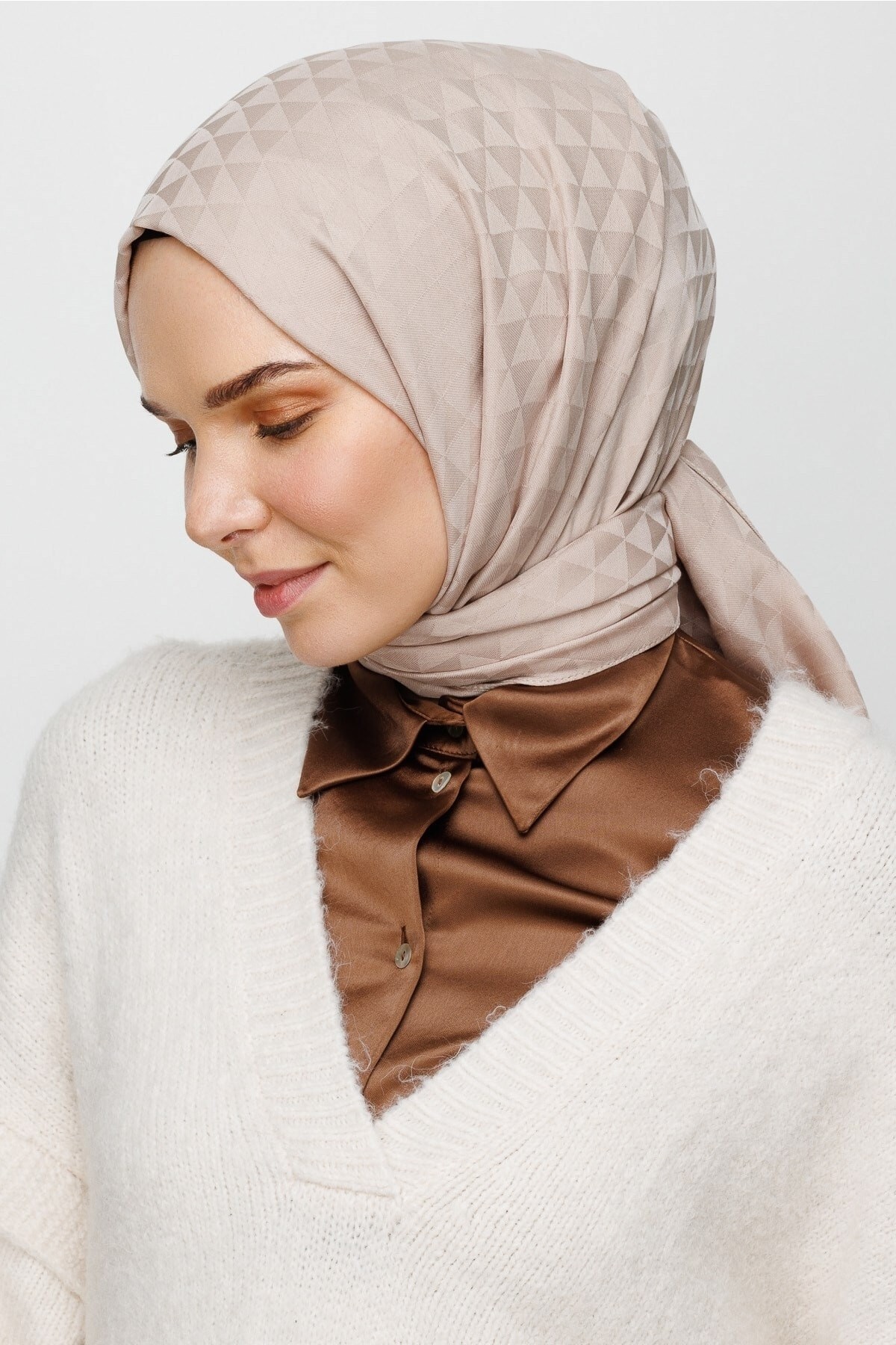 Gemustertes Baumwolle Jacquard Hijab