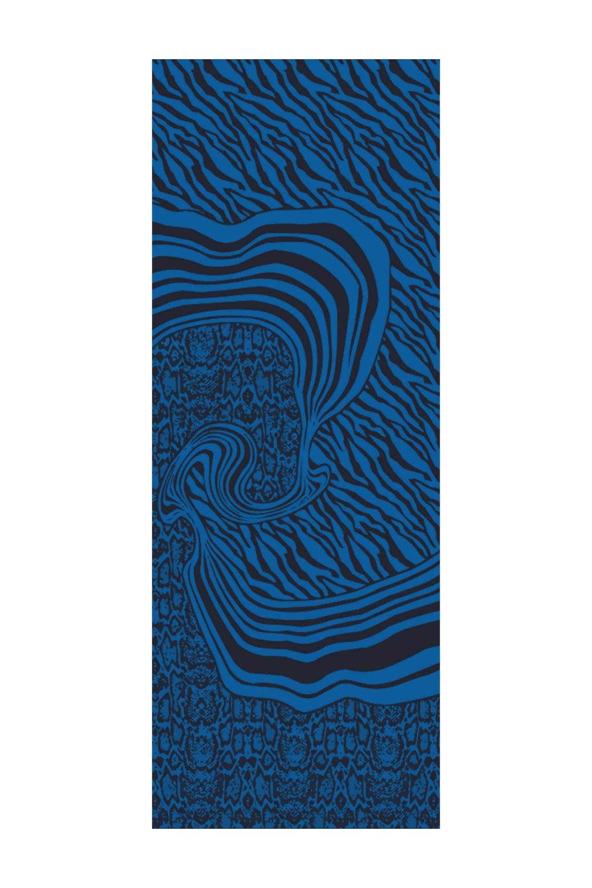 Marrakech Double Sided Shawl - Black-Indigo