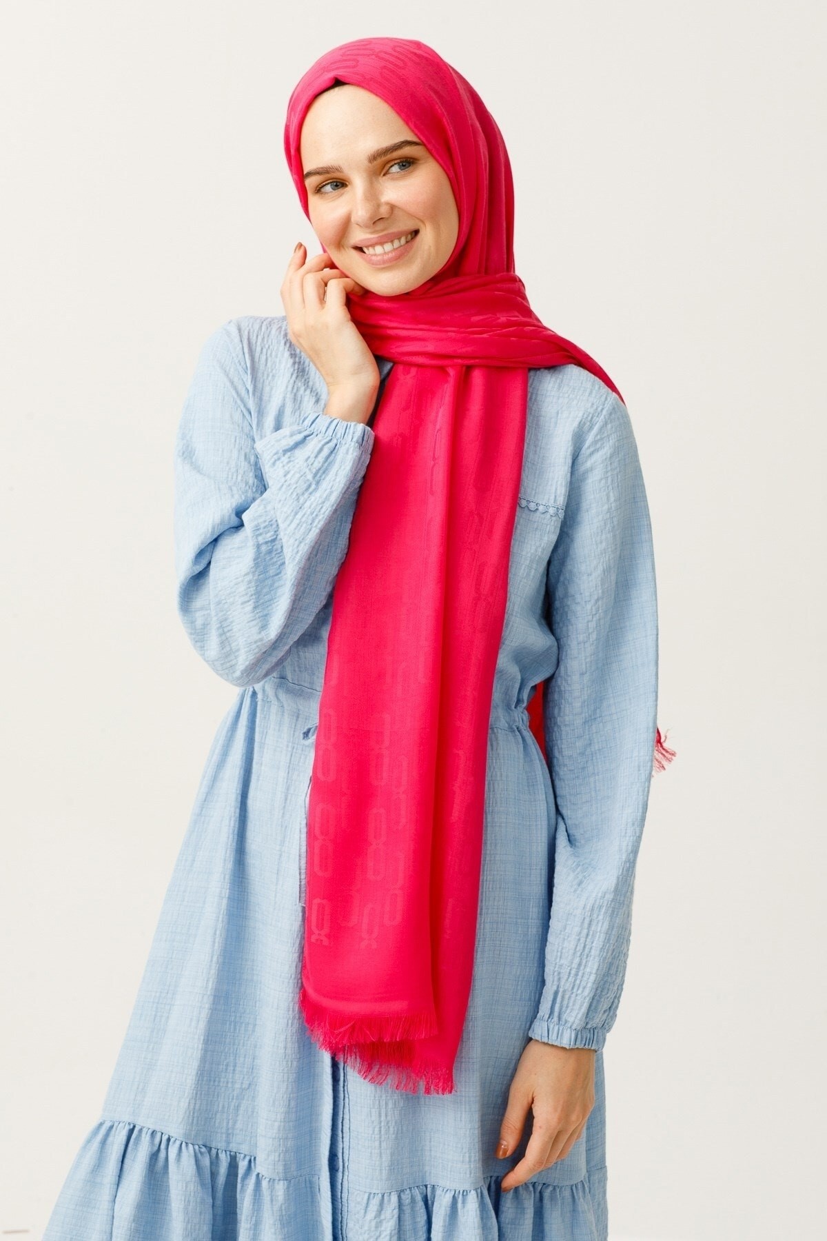 Chain Pattern Cotton Jacquard Hijab