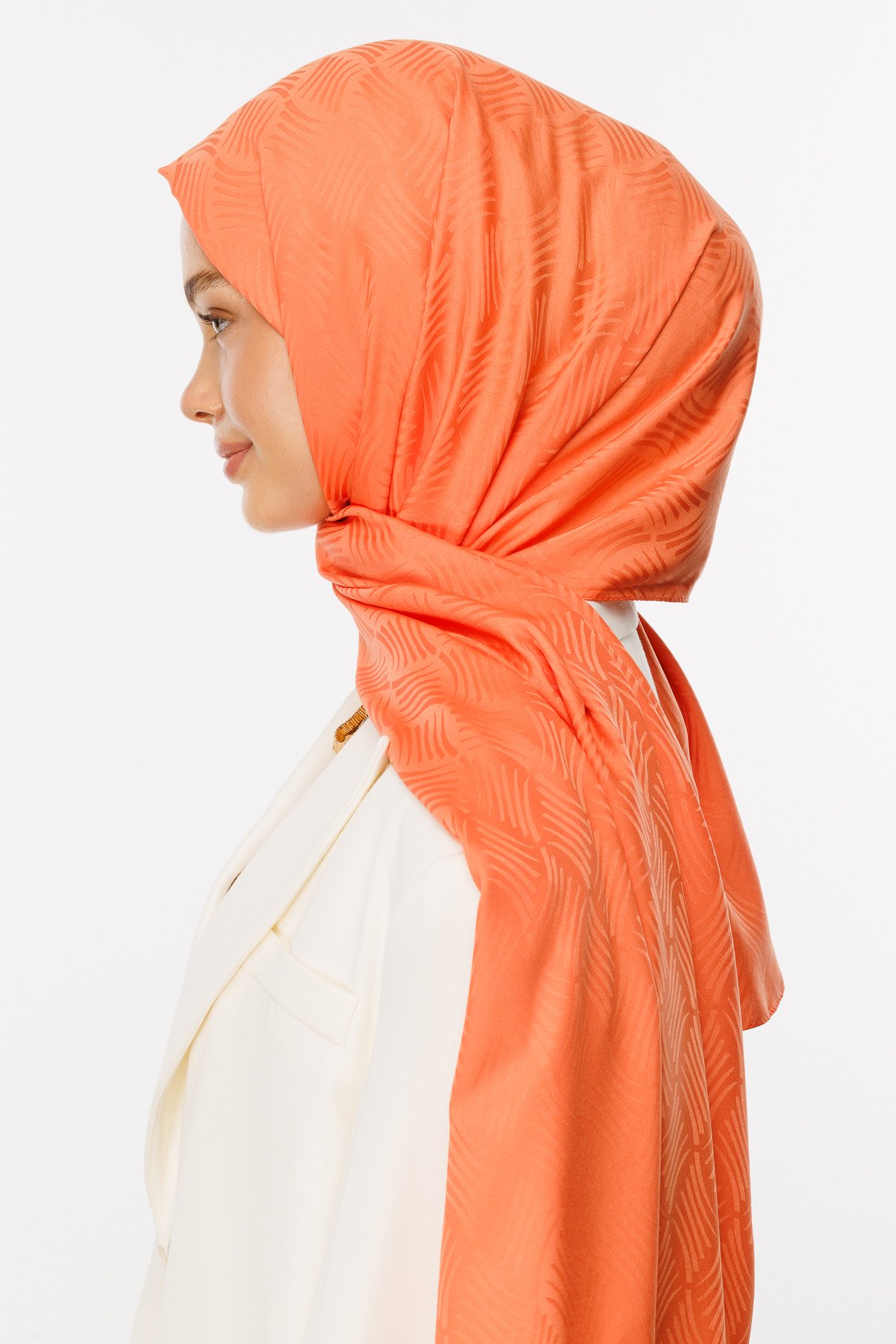 Aura Pattern Silk Jacquard Shawl - Puppies Mouth
