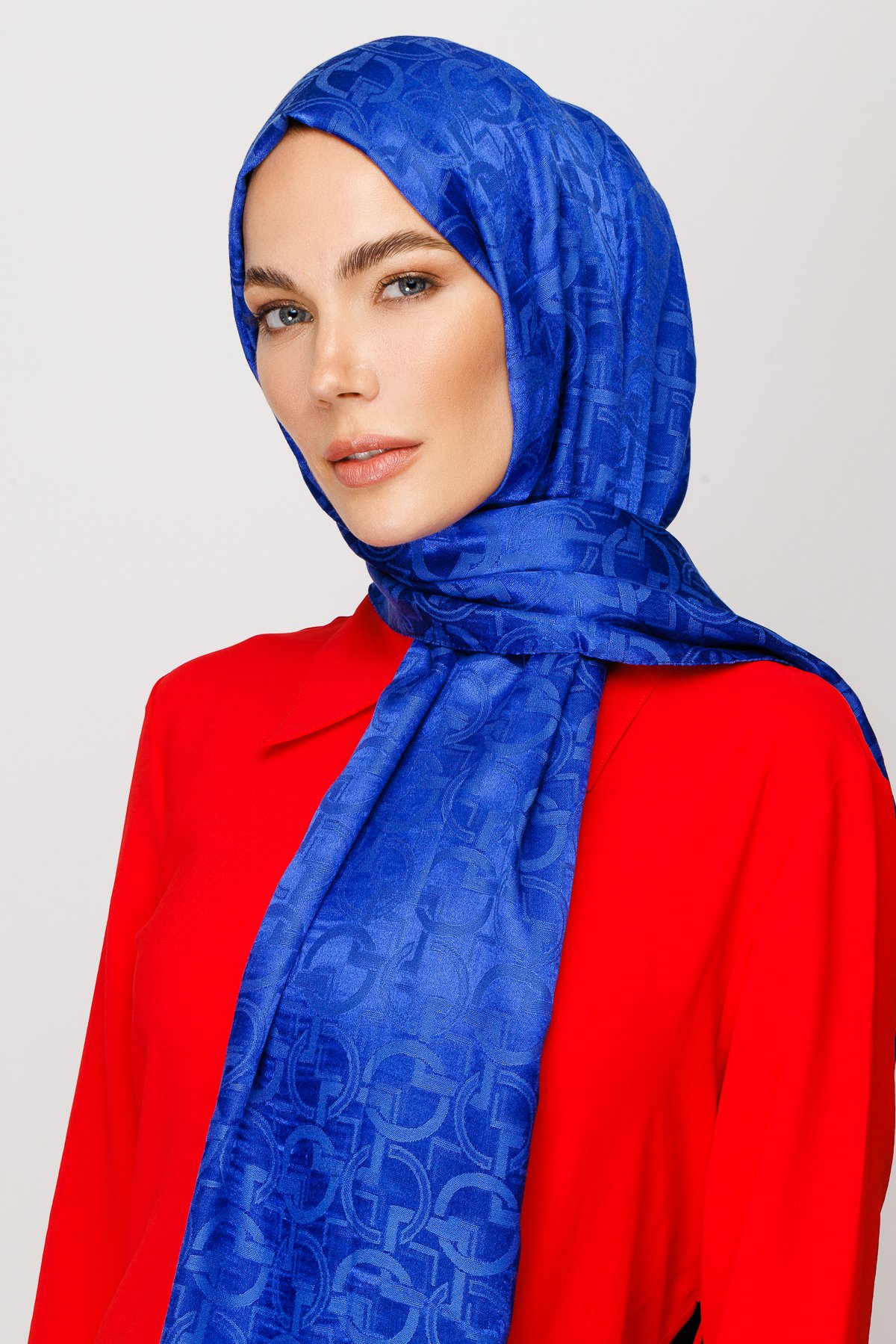 Gemustertes Glänzendes Jacquard Hijab