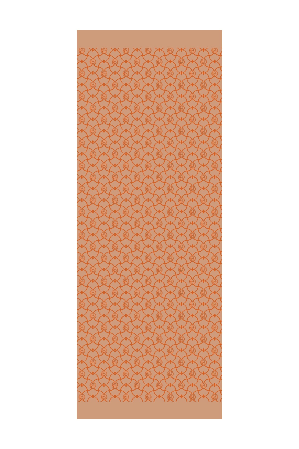 Marrakech Pattern Double-Sided Shawl - Mink-Cinnamon