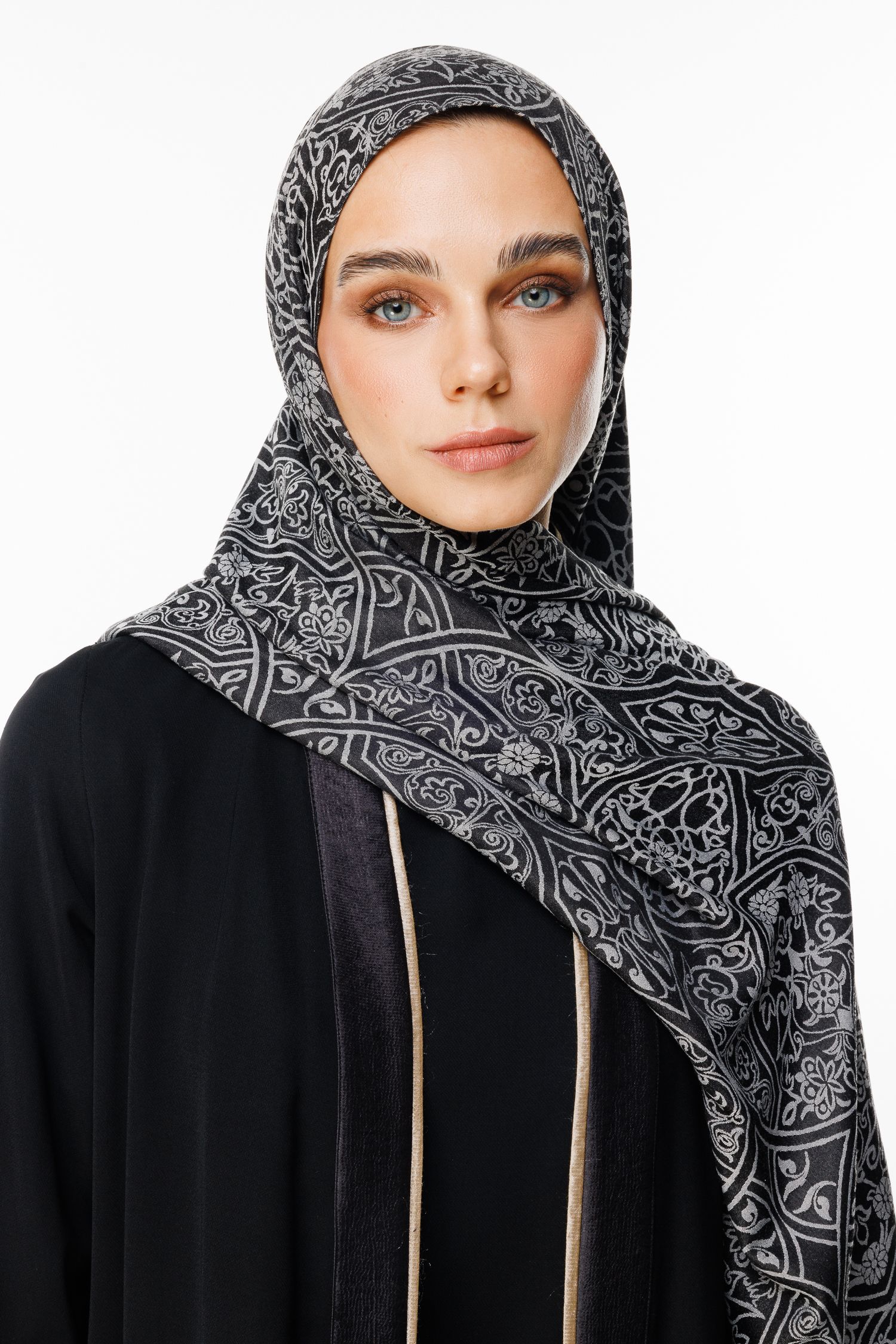 Marrakech Double Sided Shawl - Black-Black