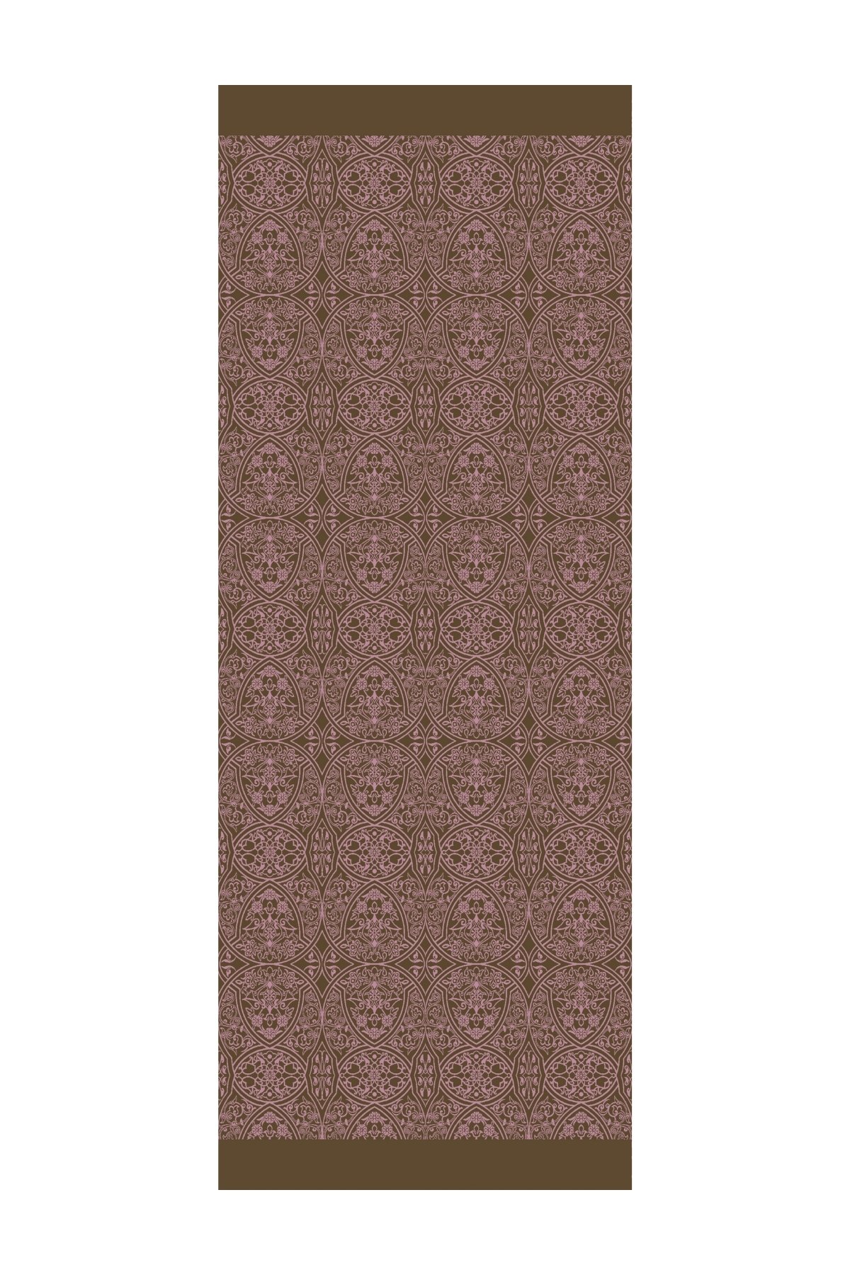 Marrakech Double Sided Shawl - Dark Khaki-Dark Rose Dry