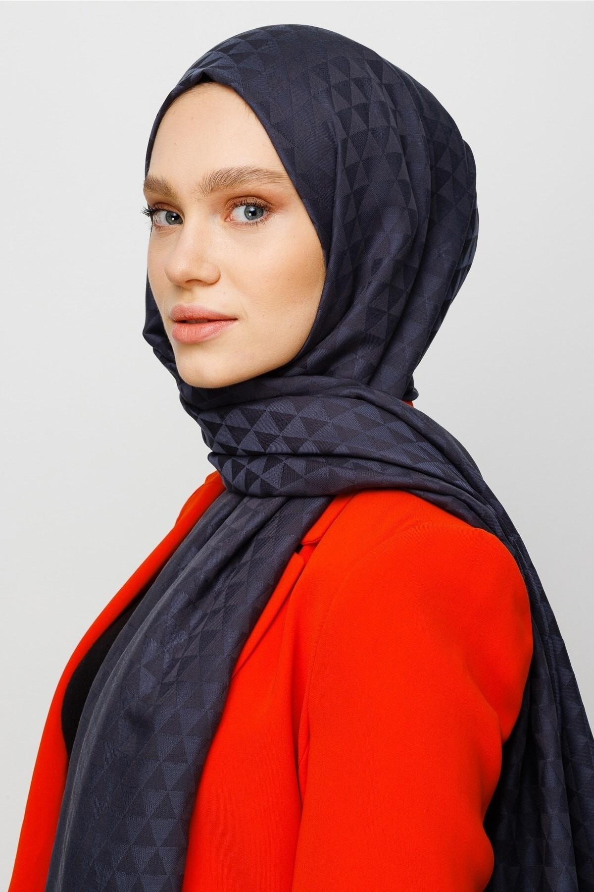 Gemustertes Baumwolle Jacquard Hijab