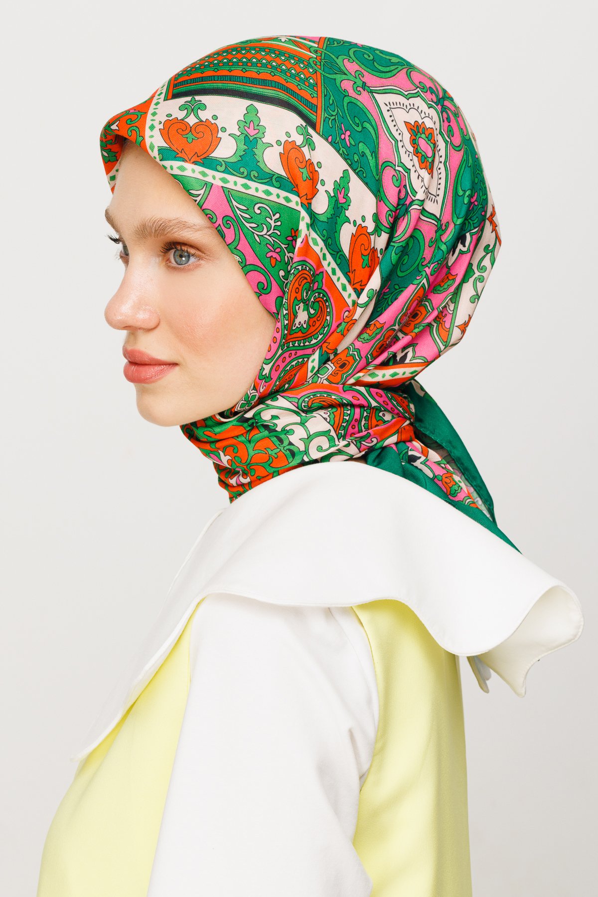 40 Yama Desen Dijital Soft Eşarp