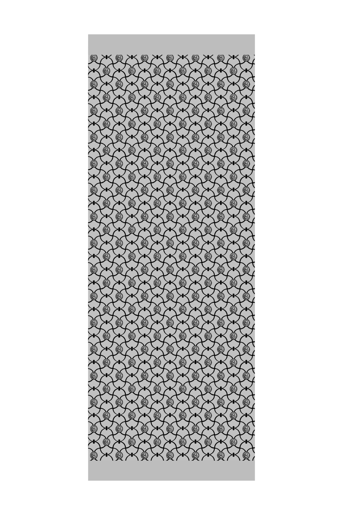 Marrakech Pattern Double-Sided Shawl - Black-Black