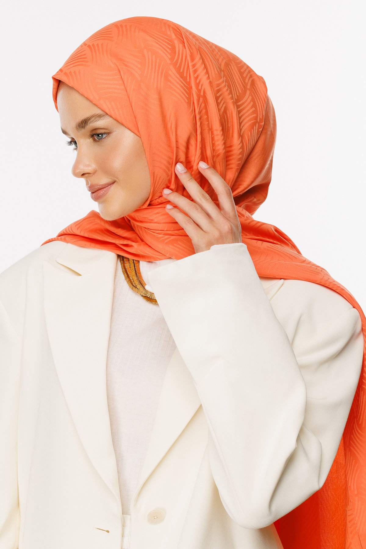 Aura Pattern Silk Jacquard Shawl - Puppies Mouth