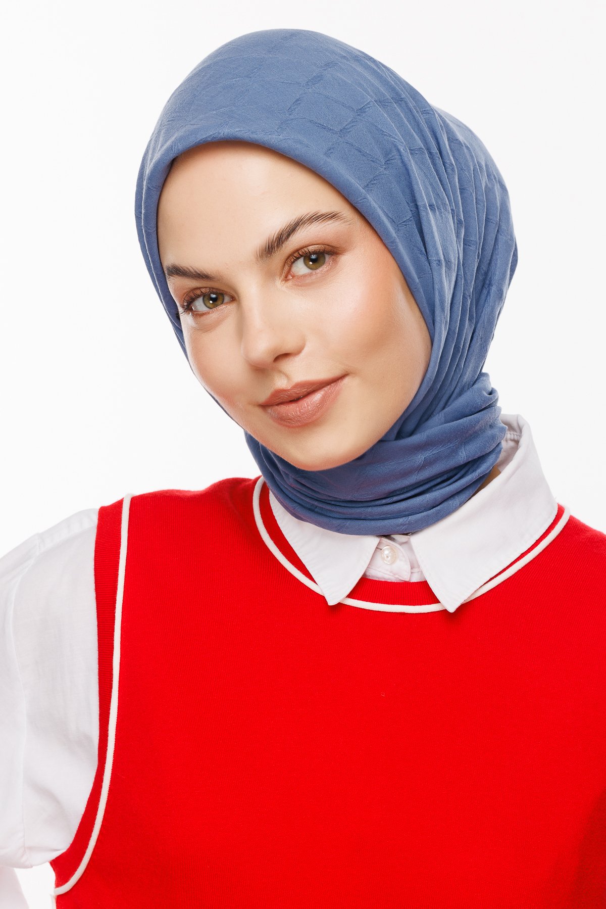Bambu Jakar Eşarp - Gök Mavisi