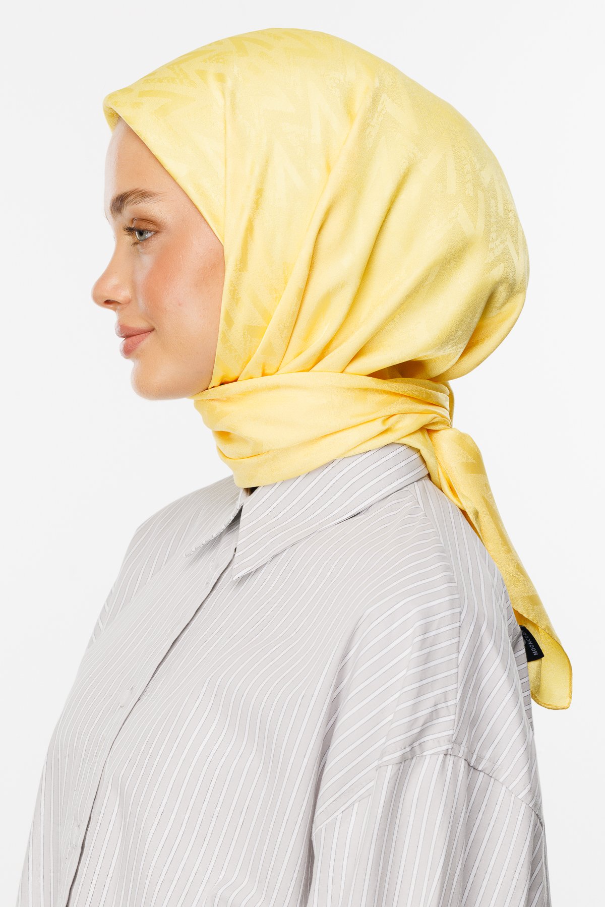 Nova Pattern Luxury Jacquard Scarf - Yellow