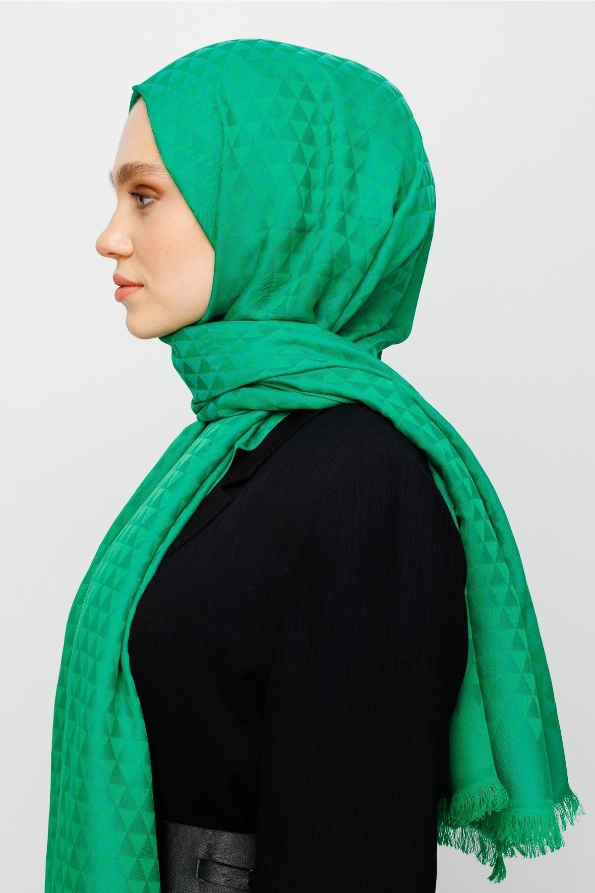 Gemustertes Baumwolle Jacquard Hijab