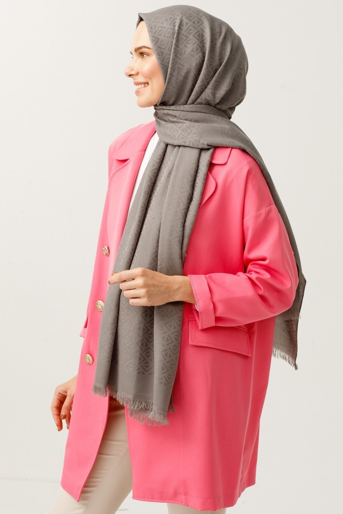 Gemustertes Baumwolle Jacquard Hijab