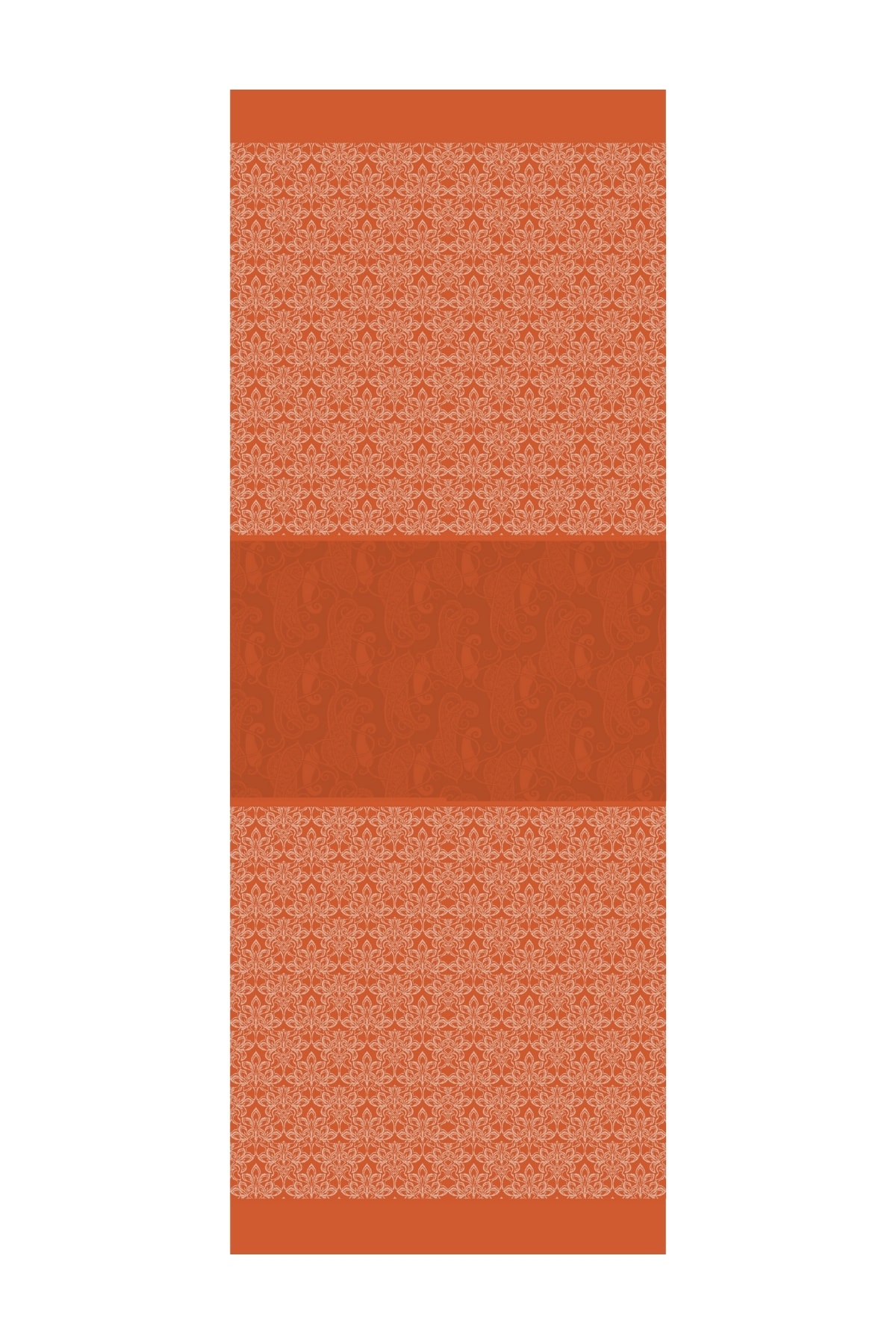 Nora-Pattern Reversible Shawl - Cinnamon-Beige