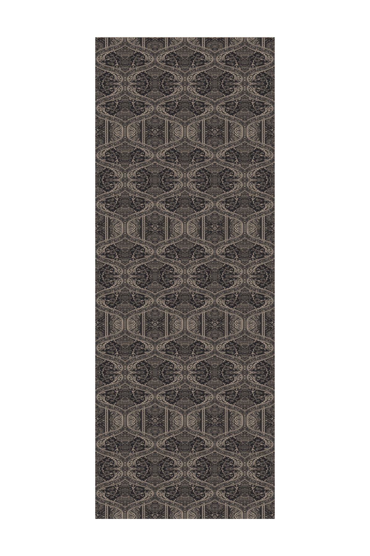 Shline Line Viscose Shawl - Black-Beige