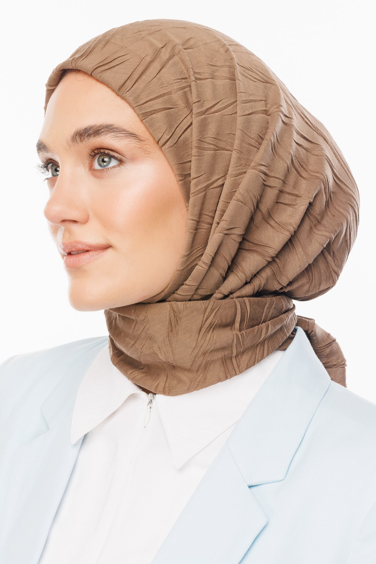Pleated Bamboo Scarf - Tree Bark