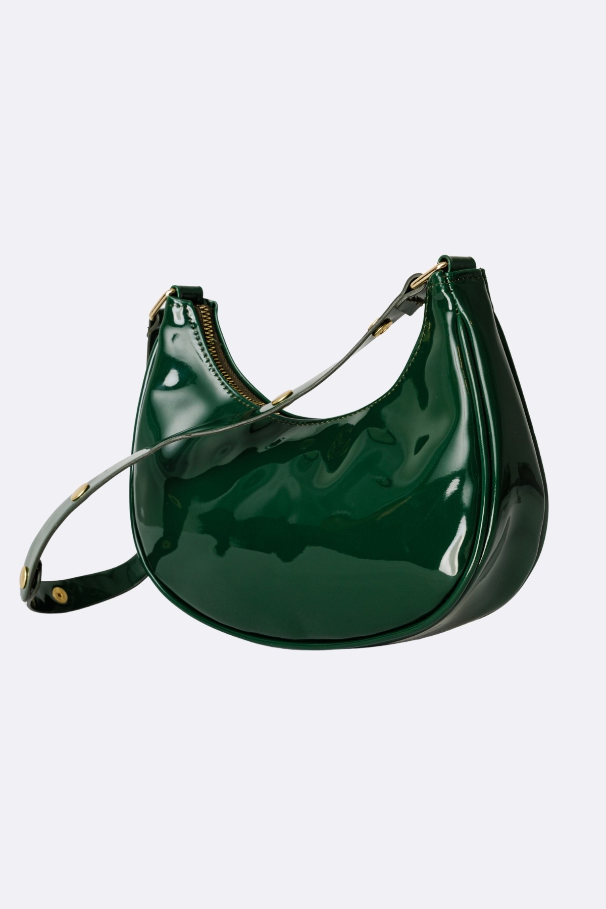 Mina Patent Leather Bag - Benetton Green