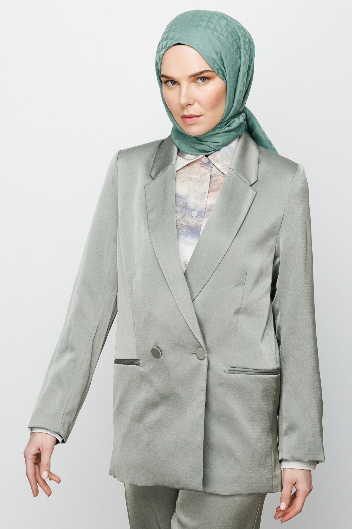 Gemustertes Baumwolle Jacquard Hijab