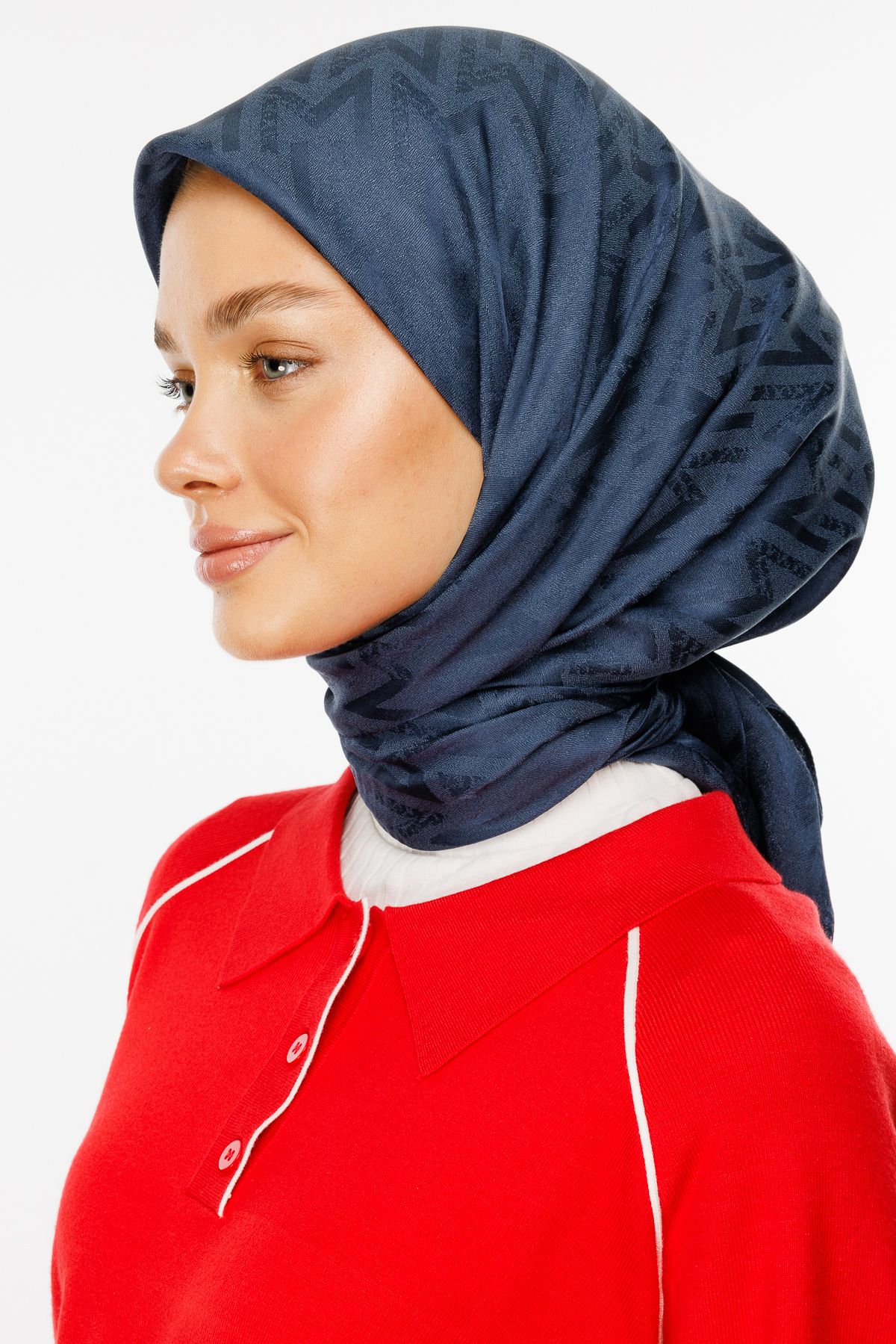 Nova Pattern Luxury Jacquard Scarf - Anthracite