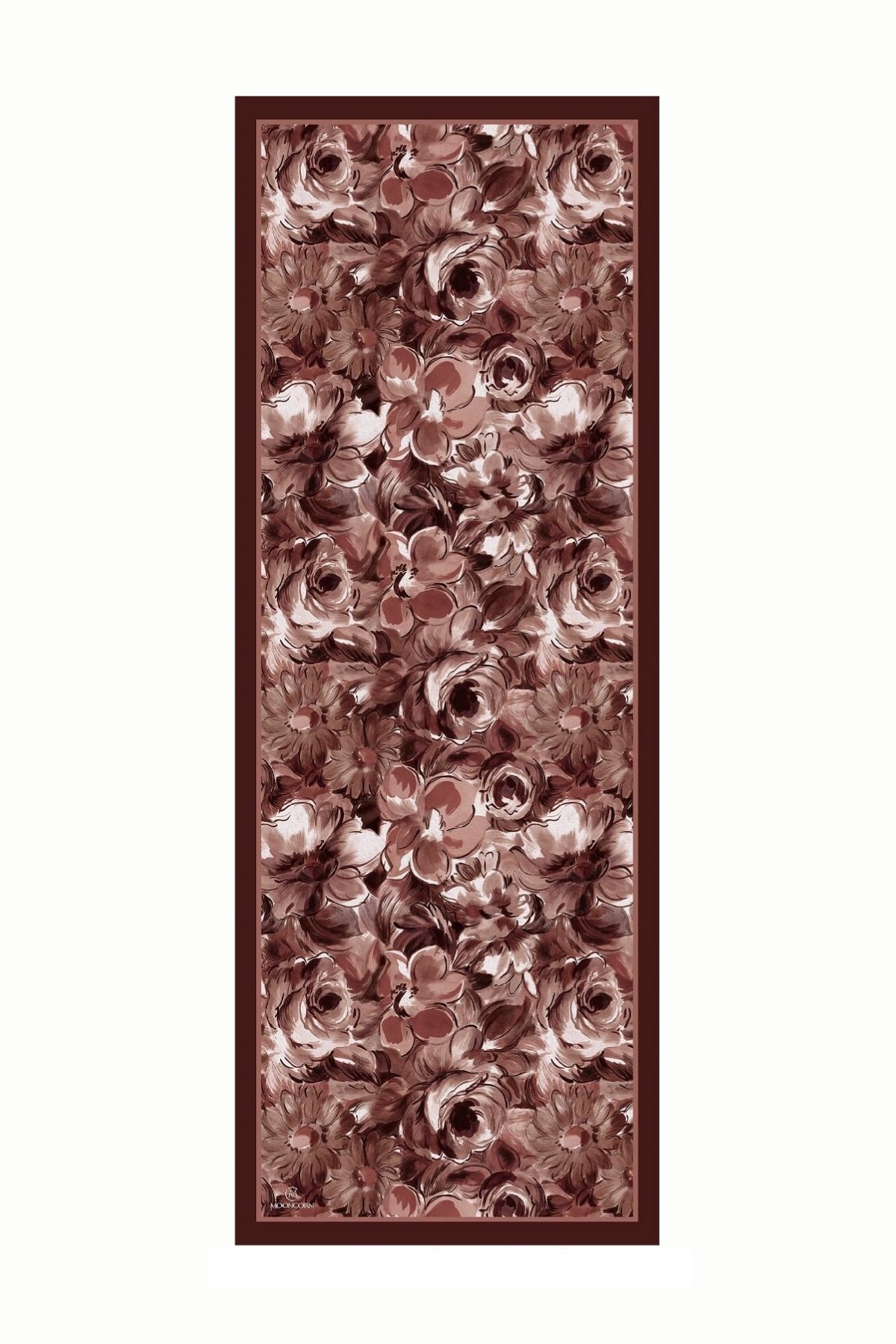 Patterned Cotton Shawl - Brown
