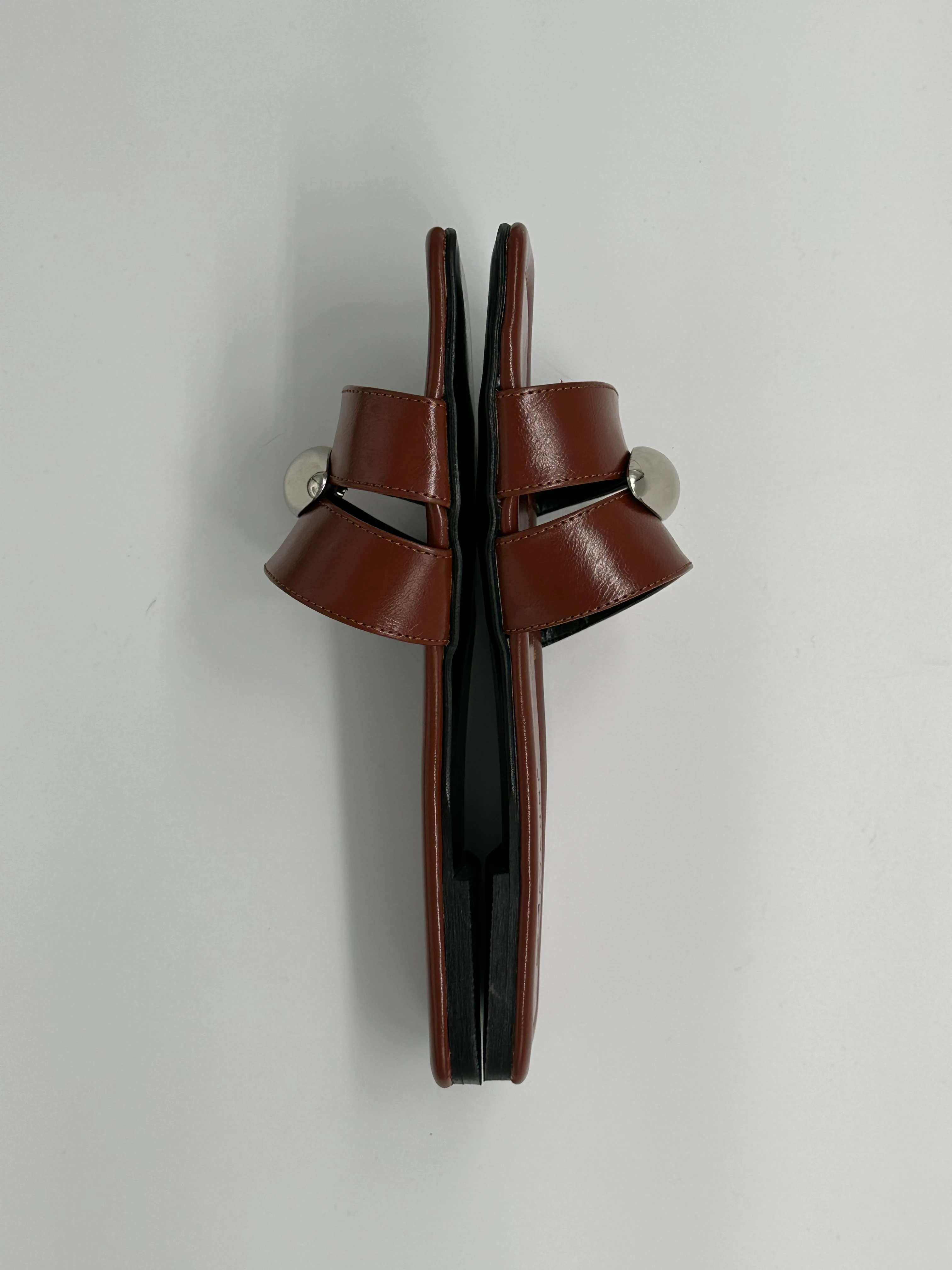 Tokalı Taba Deri Terlik