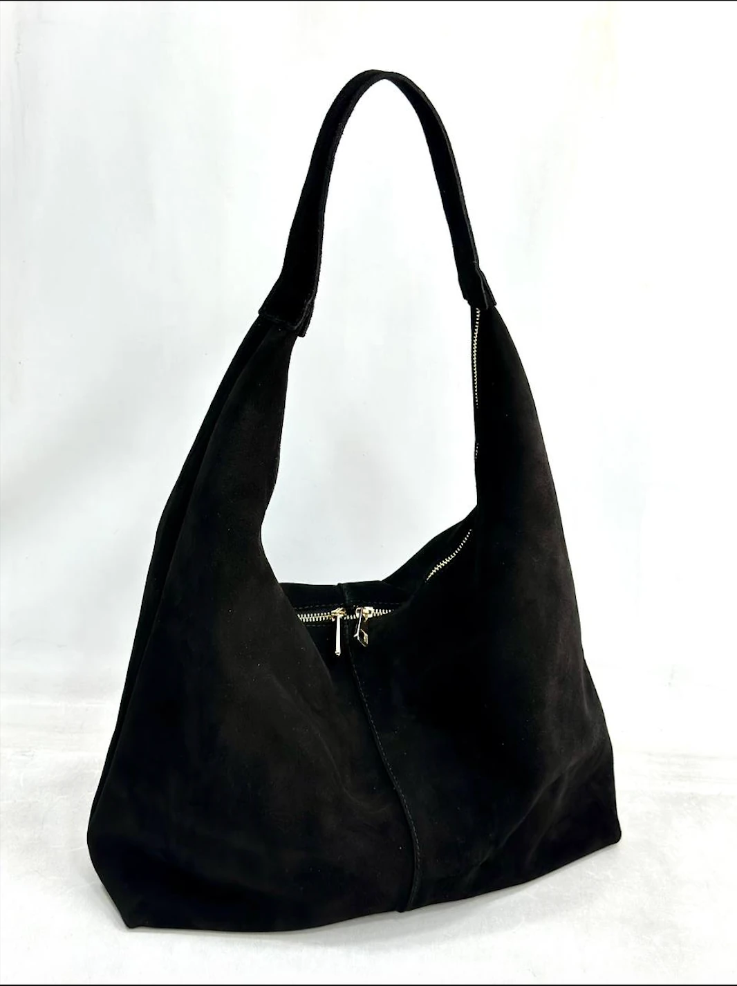 Siyah Süet Omuz Çantası