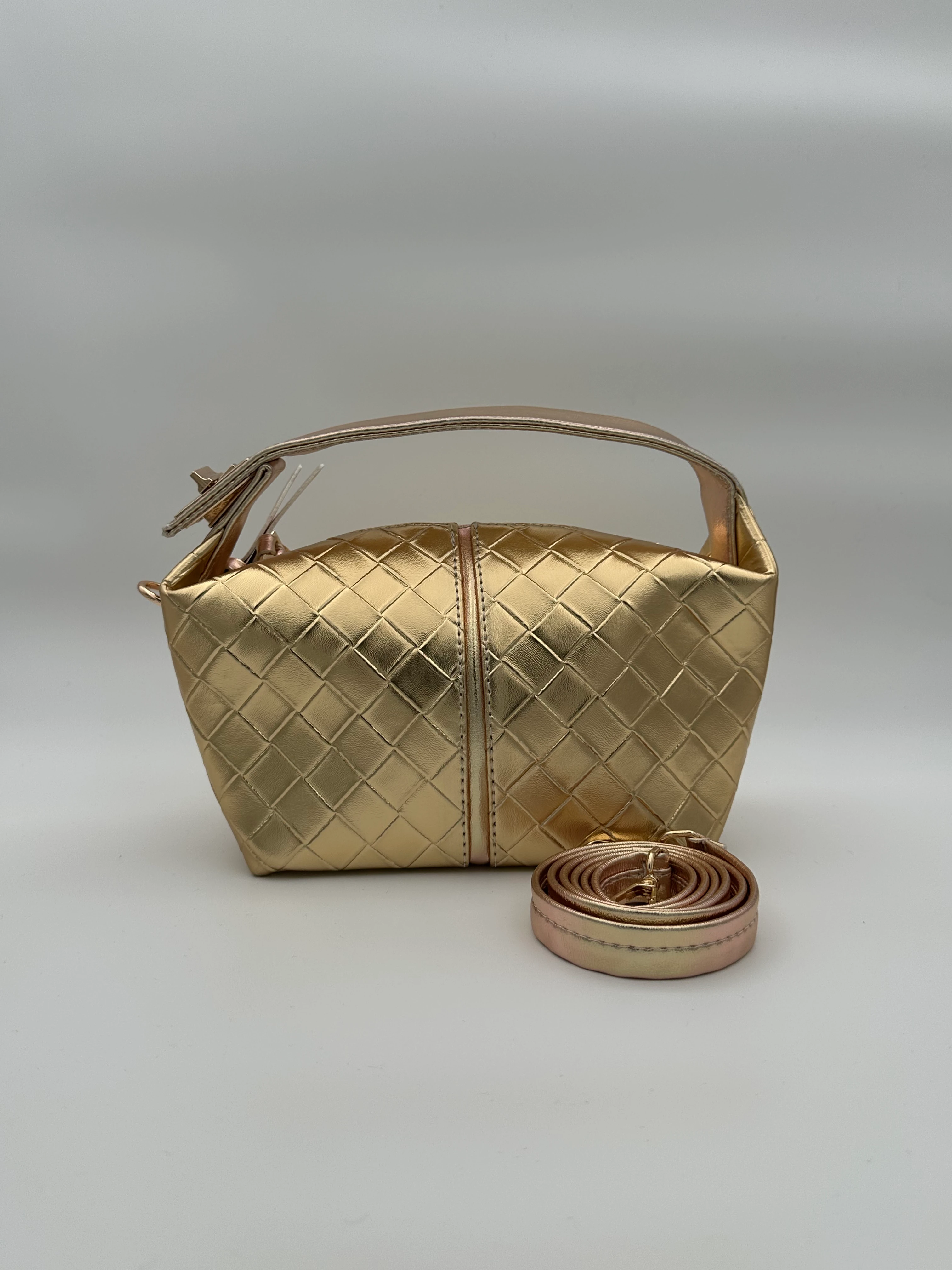 Kilitli Askılı Çanta - GOLD