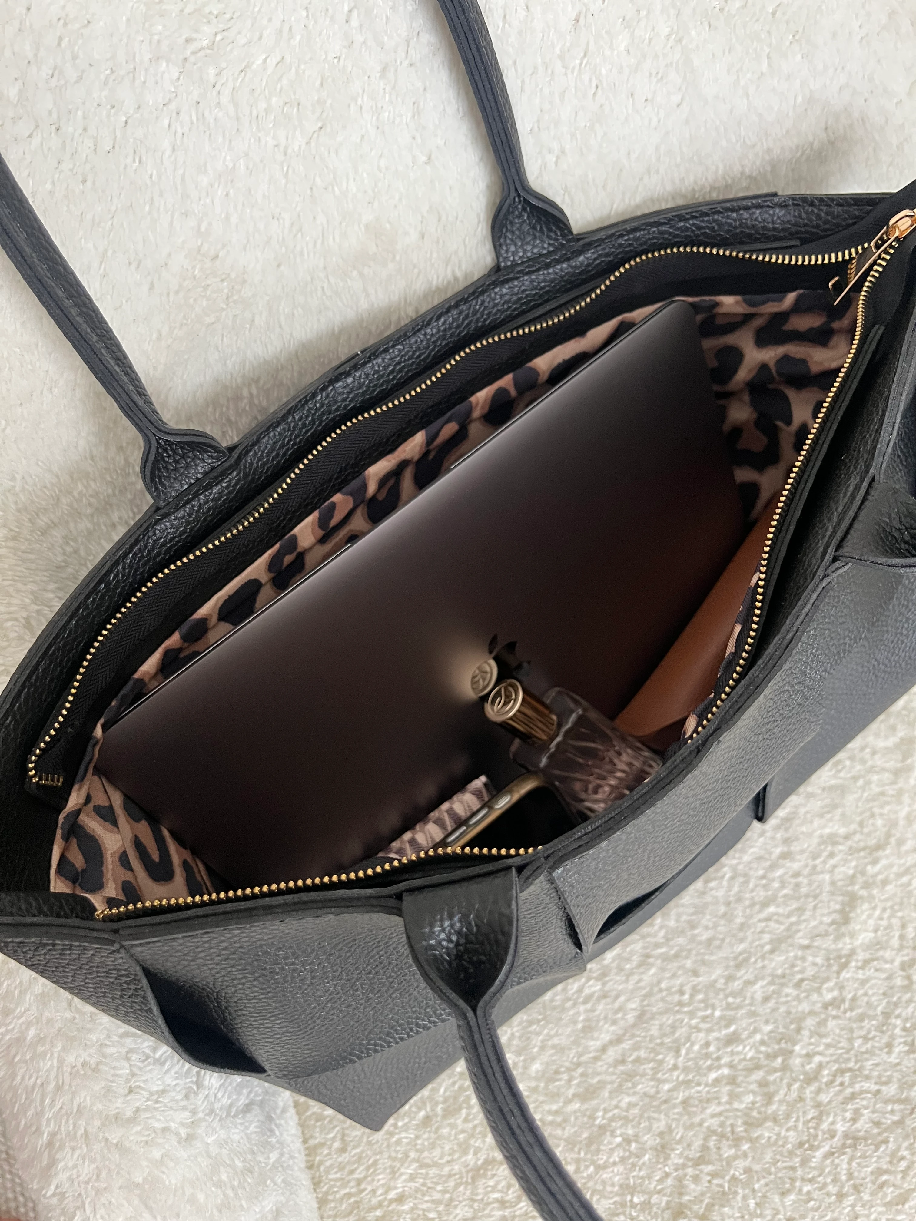 Siyah Örgü Desenli Deri Omuz Çantası