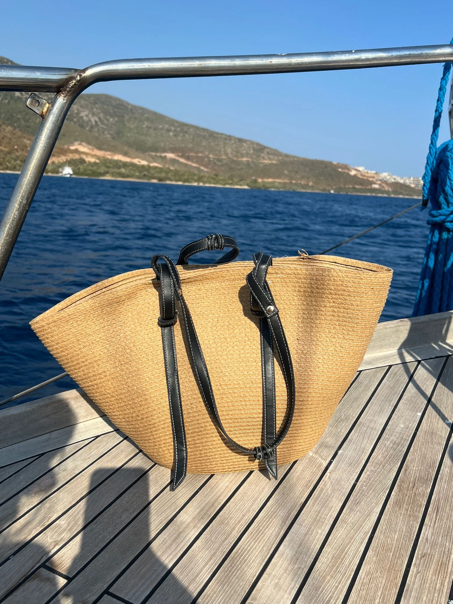 Büyük Hasır Çanta 