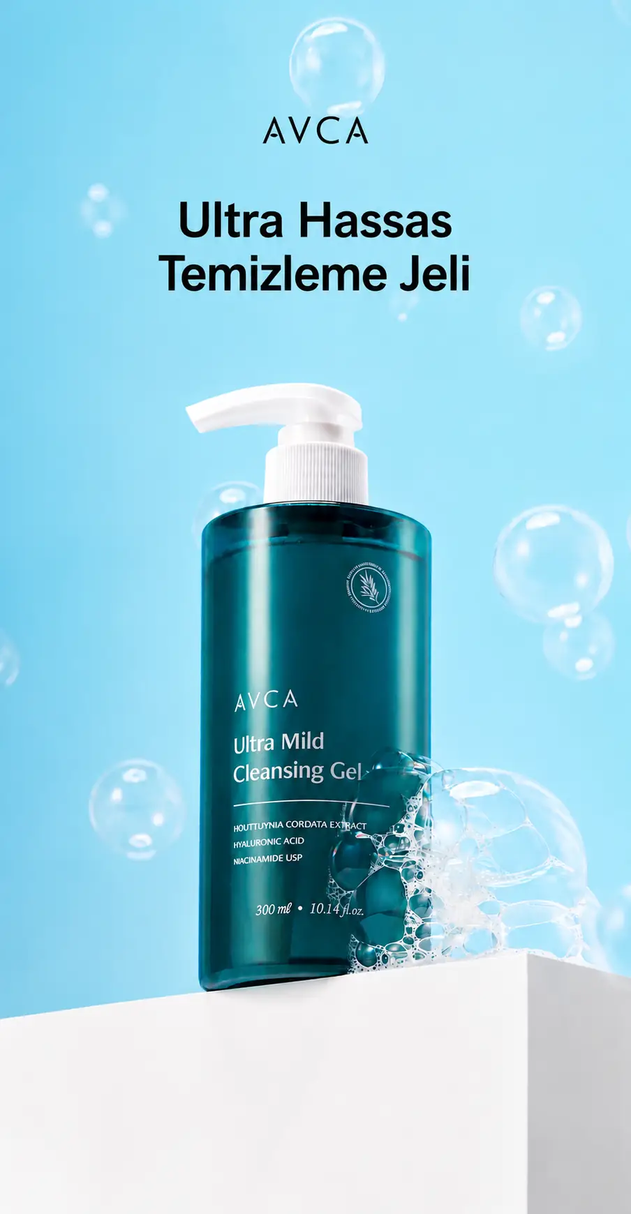 Ultra Mild Heartleaf Hyaluronic Cleansing Gel 300 ml - Avca