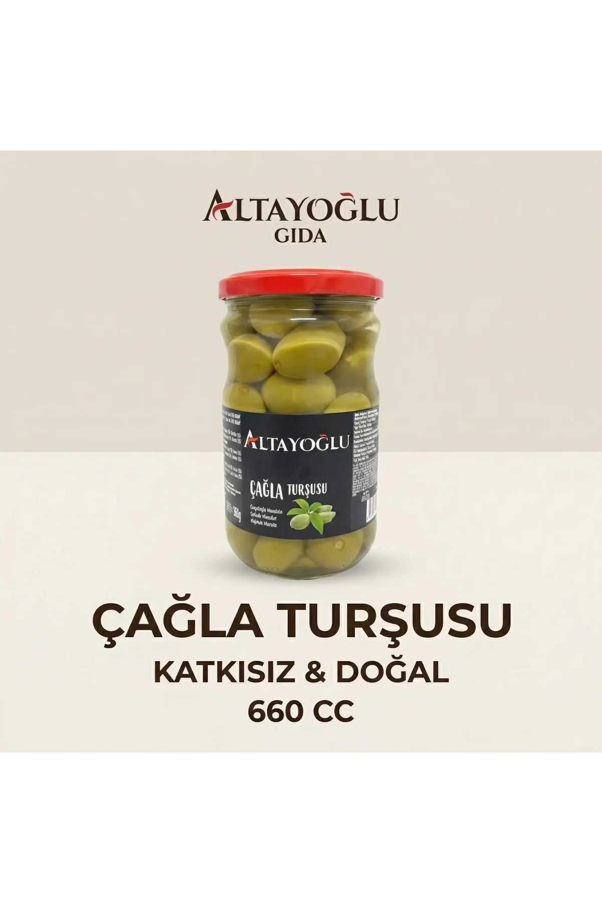 660 cc Glass Jar Green Almond Pickle