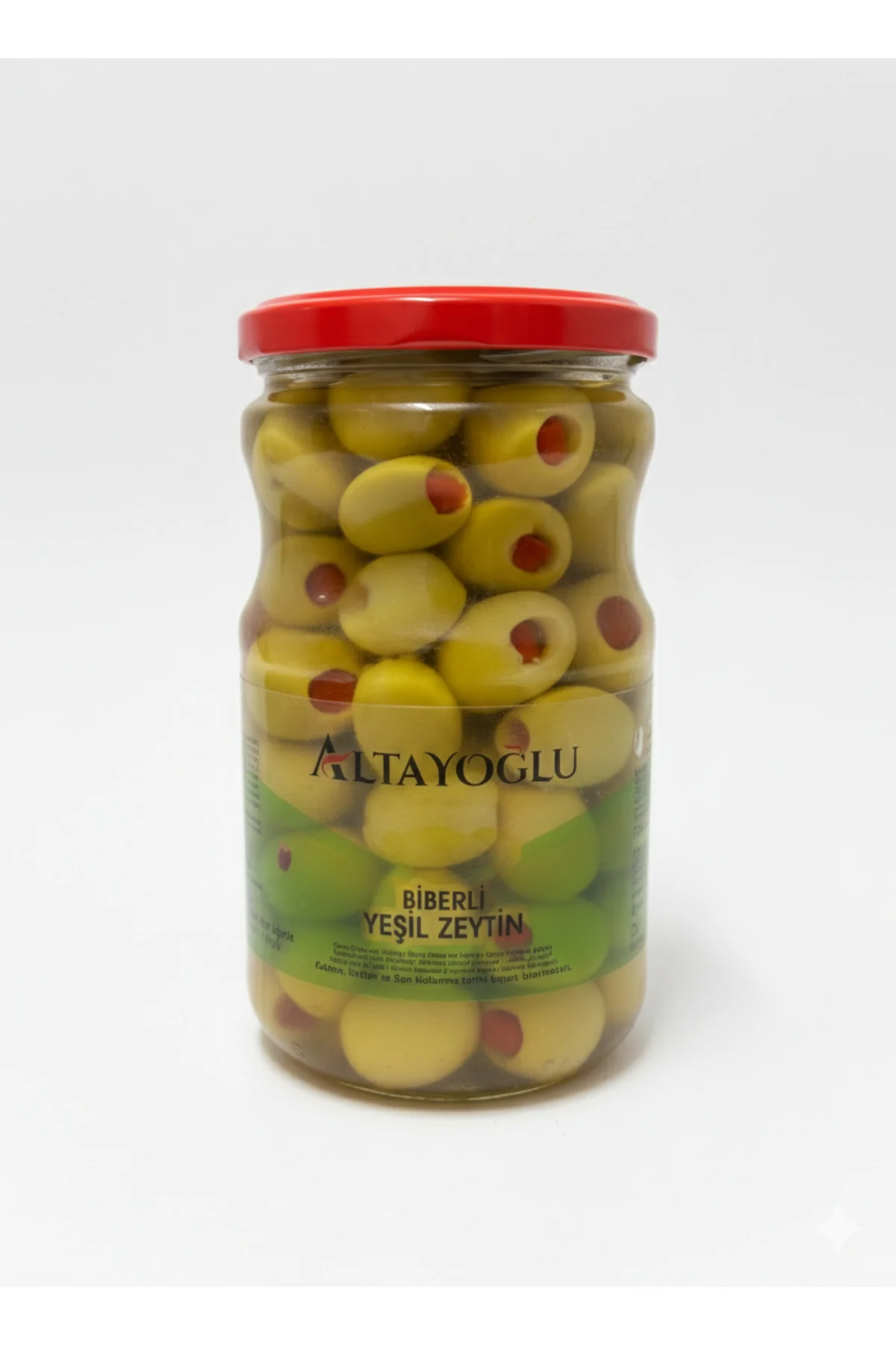 720 cc Glass Jar Chilli Green Olives, 181–200 Calibre (420 g)