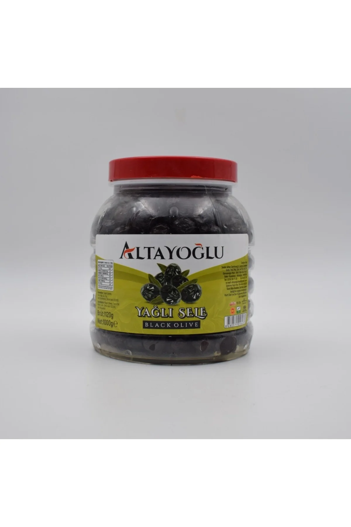 1500 cc Oiled Natural Black Olives, 261–290 Calibre