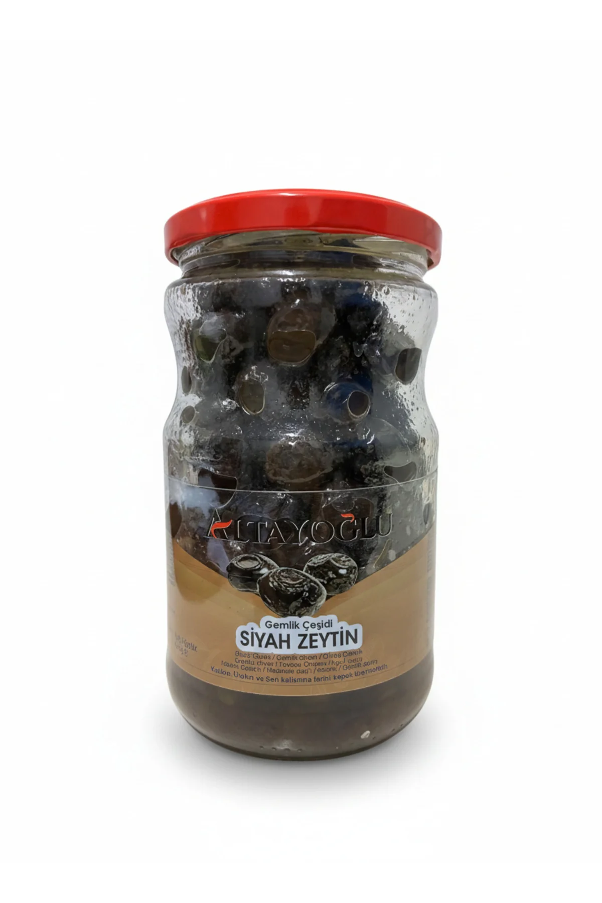 720 cc Glass Jar Gemlik Black Olives, 291–350 Calibre (420 g)