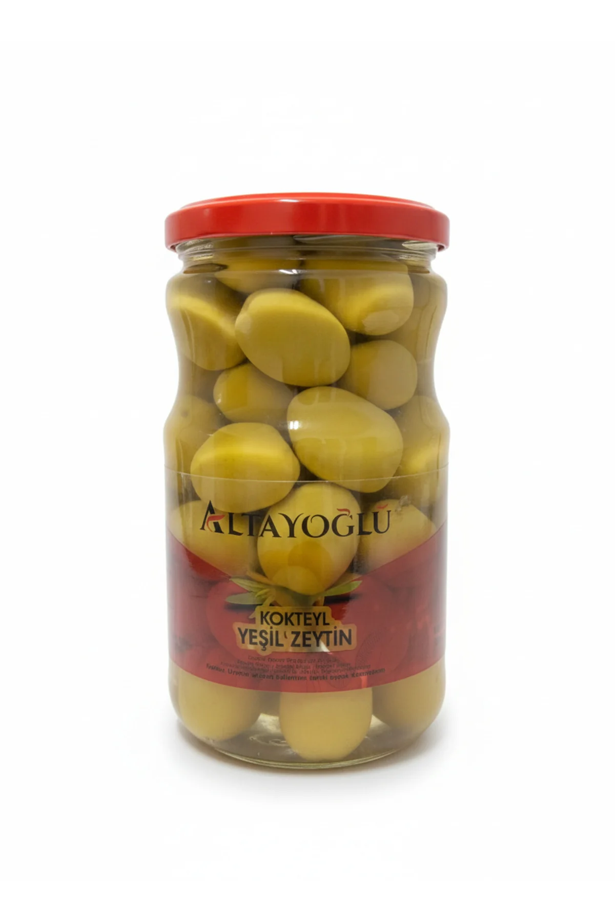 720 cc Glass Jar Cocktail Green Olives, 161–200 Calibre (420 g)