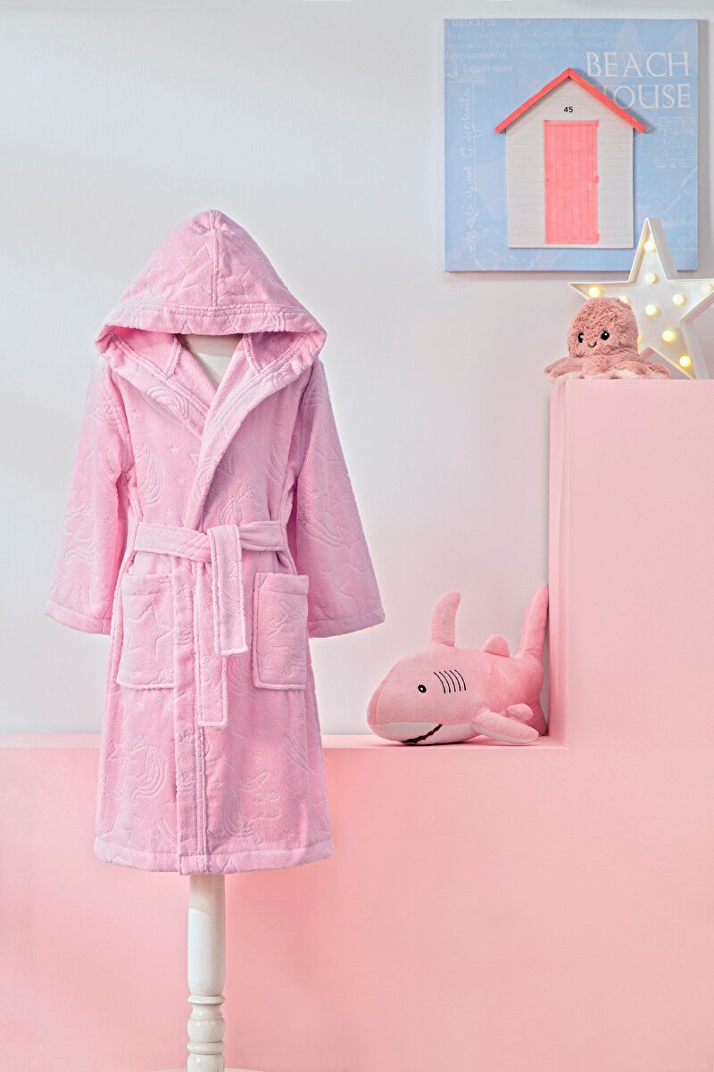 ÖZDİLEK BORNOZ COCUK GIRL UNICORN PEMBE 3-4 YAS