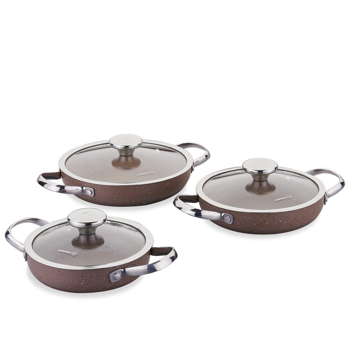 KORKMAZ A2898 BROWNİ 6 PARÇA OMLET SET