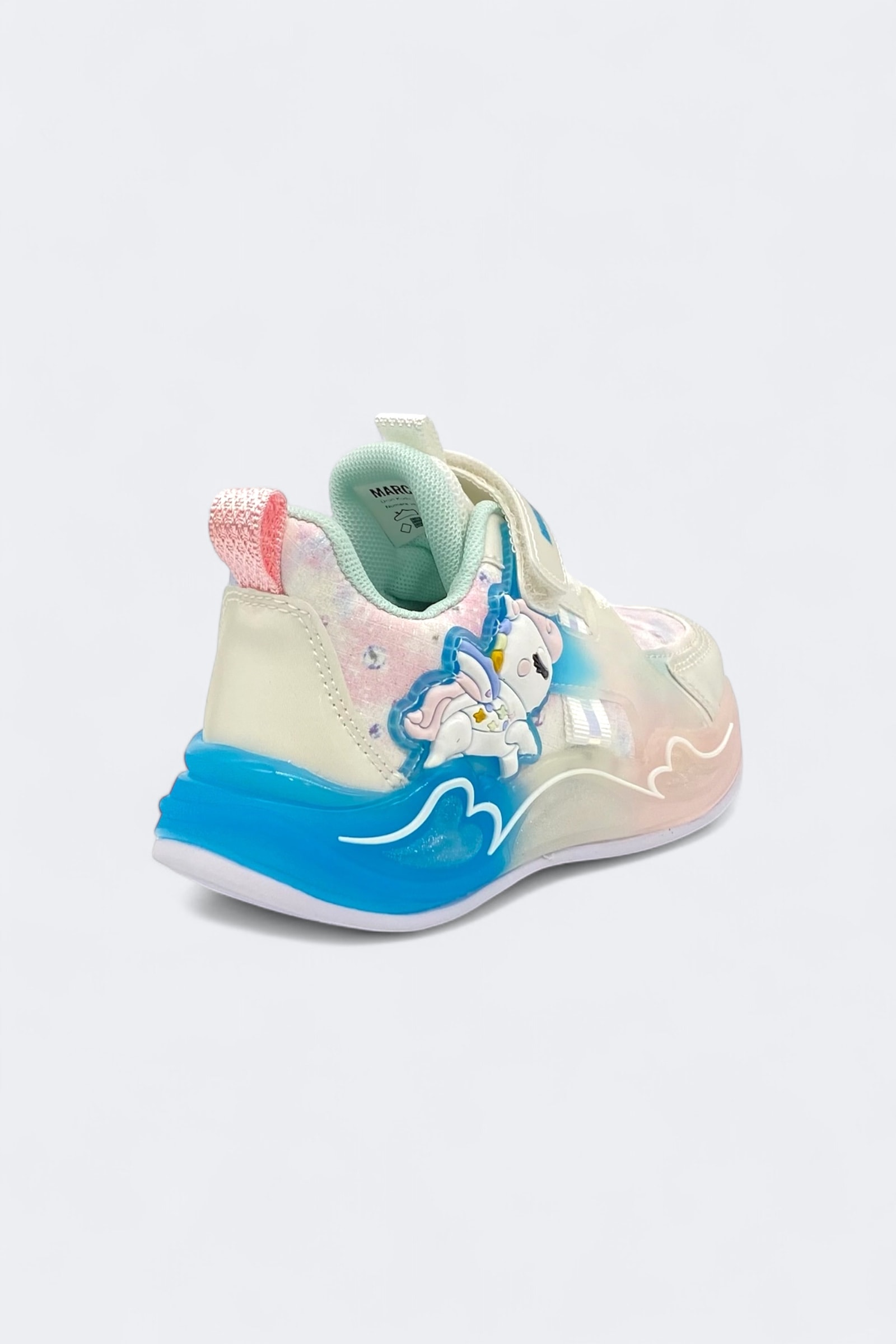 Marcokids Unicorn Işıltılı Spor Ayakkabı - Mavi Pembe