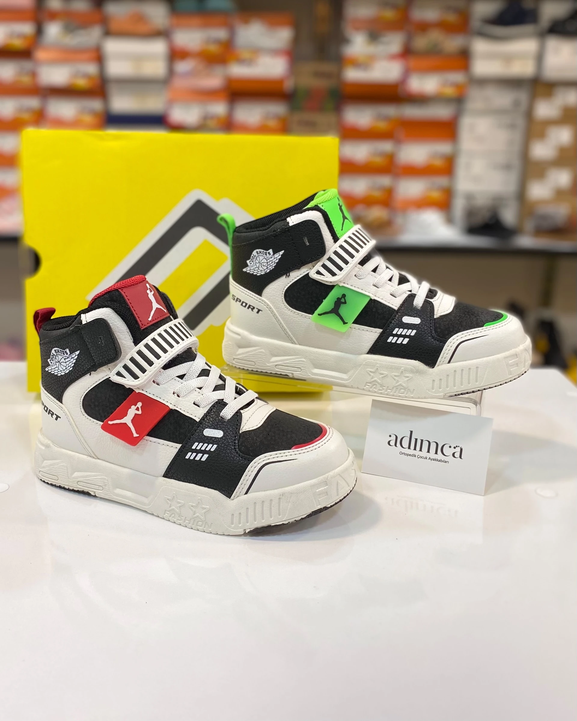 COOL KİNG ÇOCUK SPOR AYAKKABI - KIRMIZI / YEŞİL