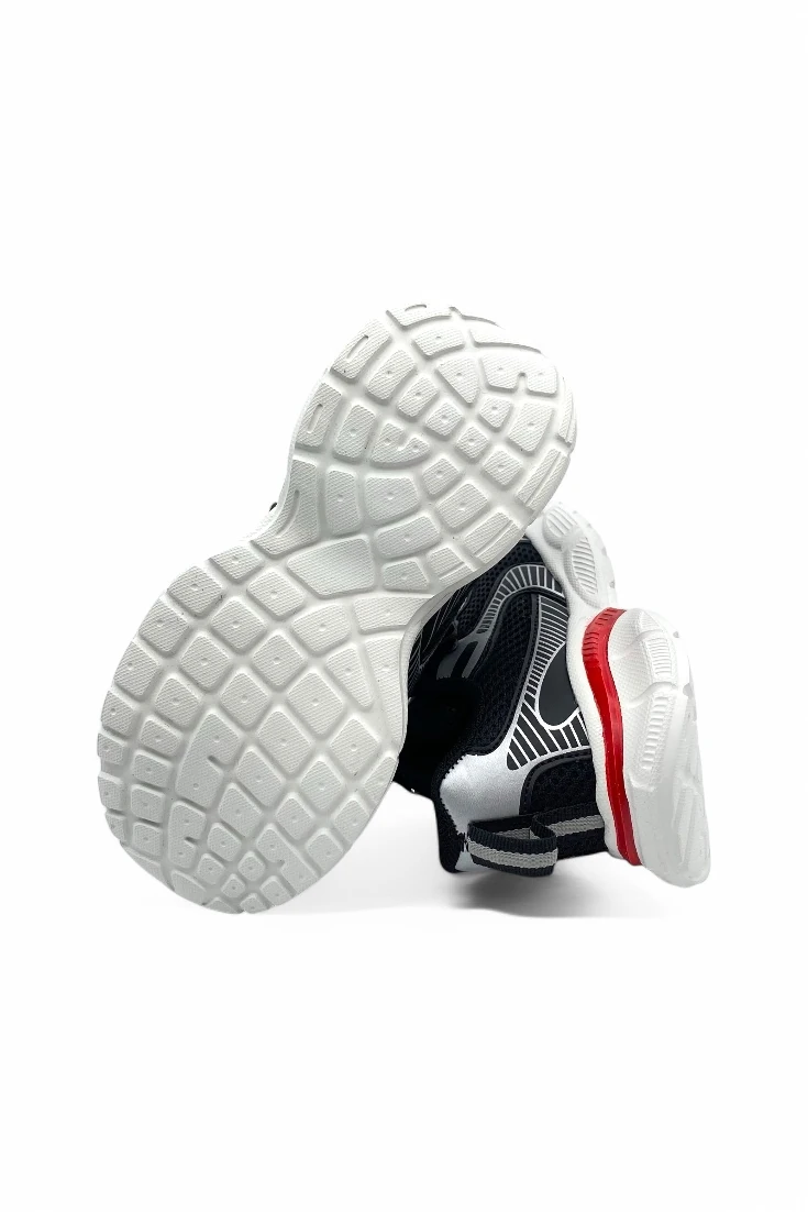 Rahat Hafif Ortopedik Taban Cırtlı Çocuk Spor Ayakkabı - Siyah